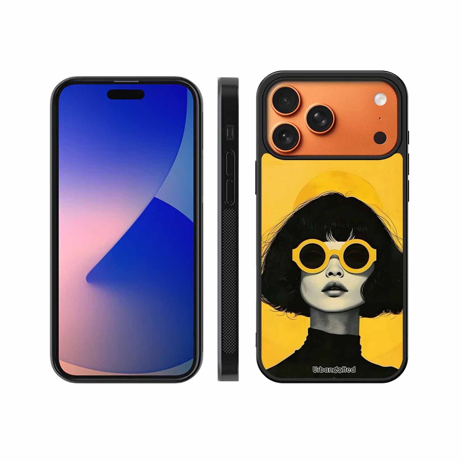 Retro Sunglasses Portrait Glass Case For iPhone 17 Pro Max