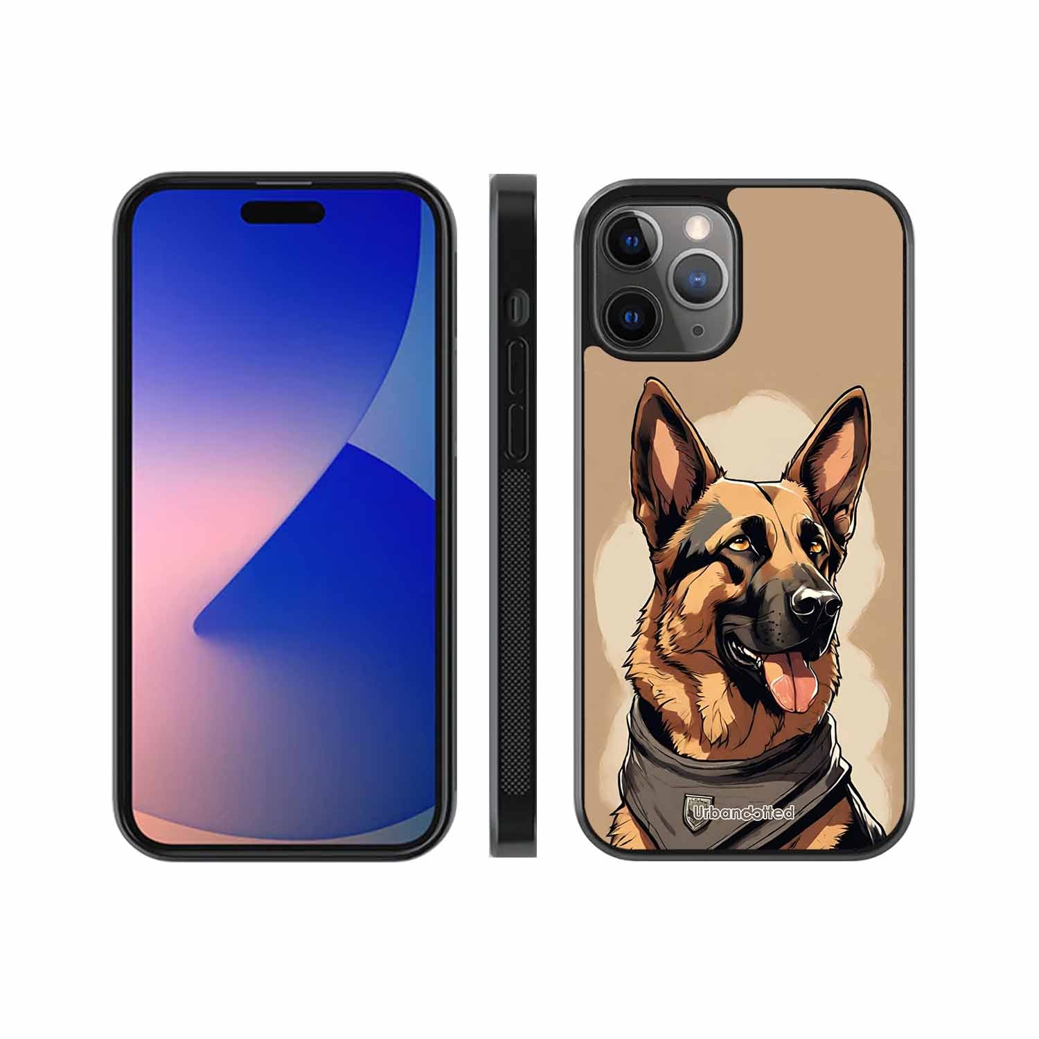 German Shepherd Portrait Glass Case For iPhone 11 Pro Max