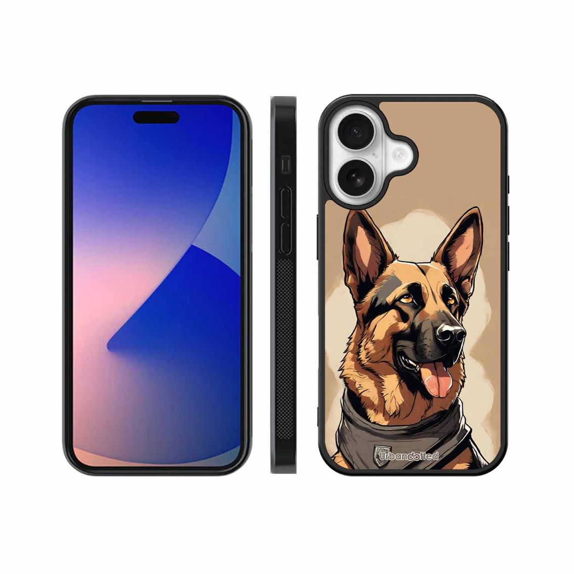 German Shepherd Portrait Glass Case For iPhone 17