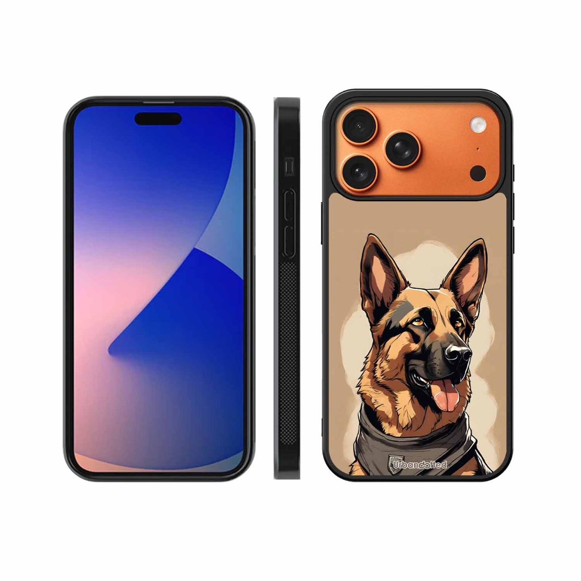 German Shepherd Portrait Glass Case For iPhone 17 Pro Max
