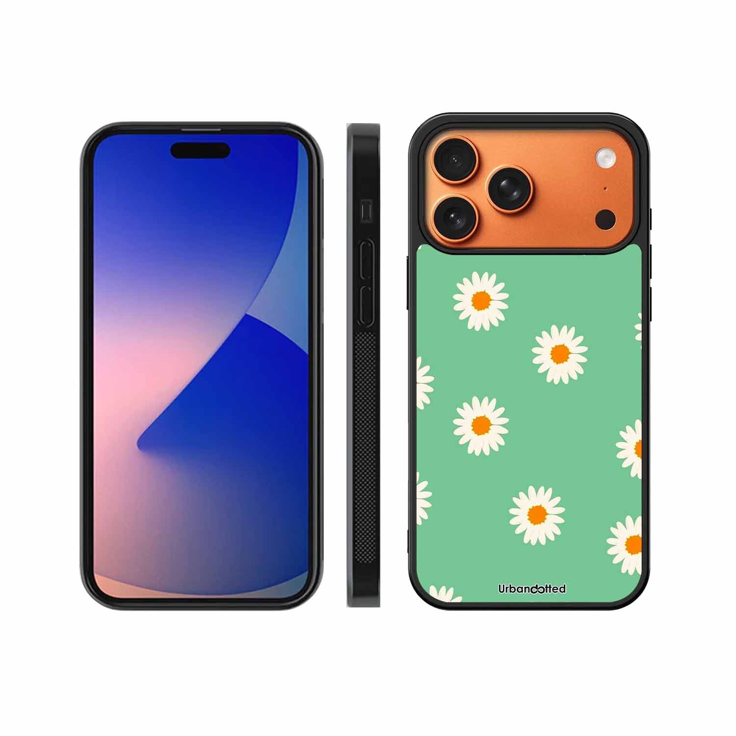 Scattered White Daisies Glass Case For iPhone 17 Pro Max