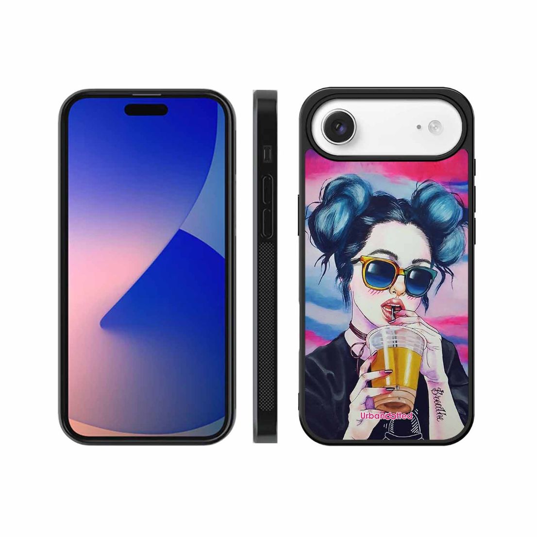 "Breathe" Tattoo Girl Glass Case For iPhone Air