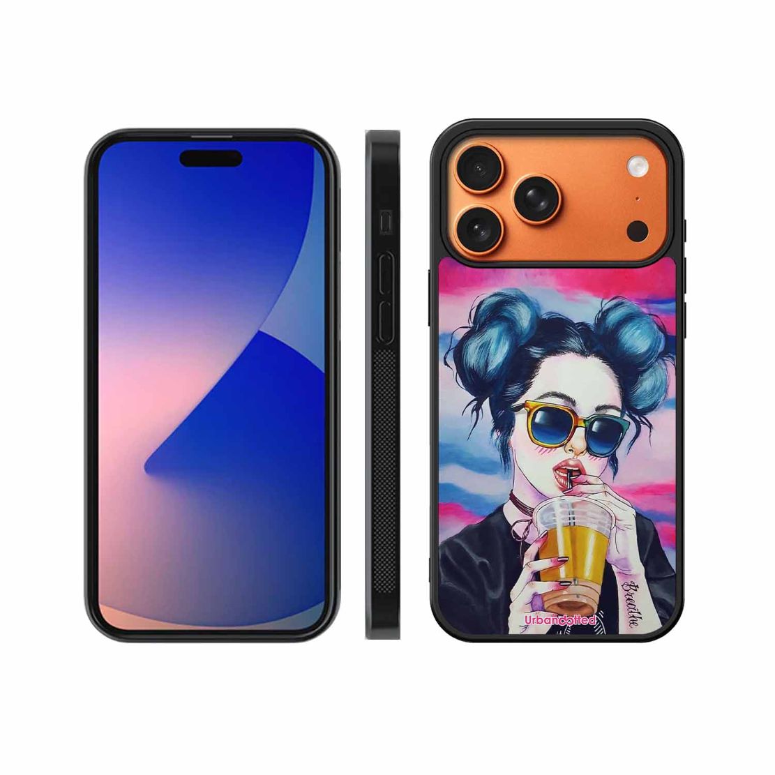 "Breathe" Tattoo Girl Glass Case For iPhone 17 Pro Max
