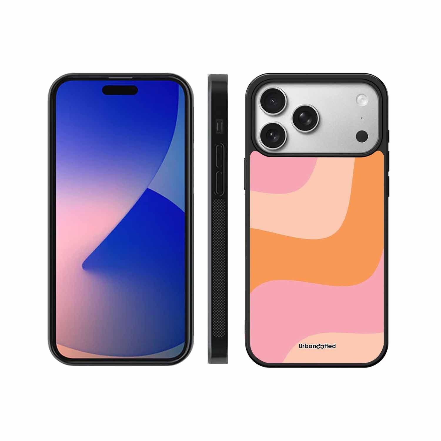 Soft Swirling Stripes Glass Case For iPhone 17 Pro