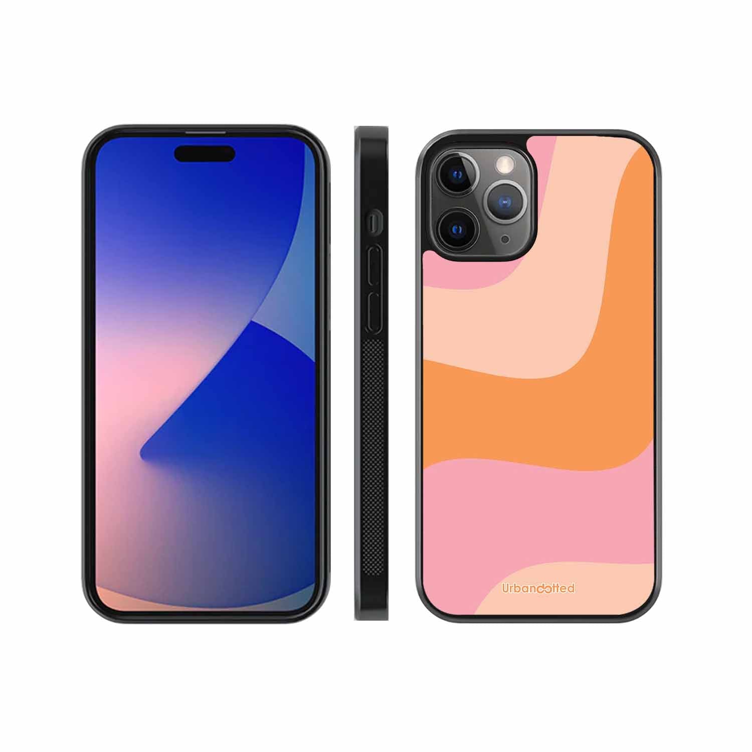 Soft Swirling Stripes Glass Case For iPhone 11 Pro