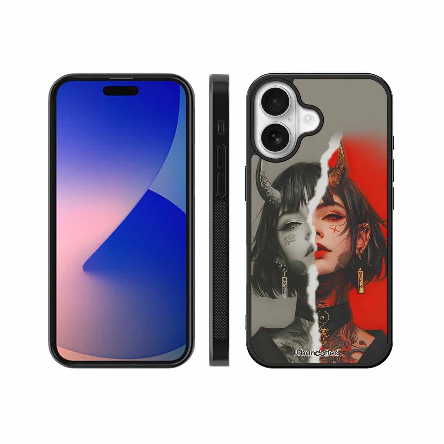 Yin Yang Demon Art Glass Case For iPhone 17