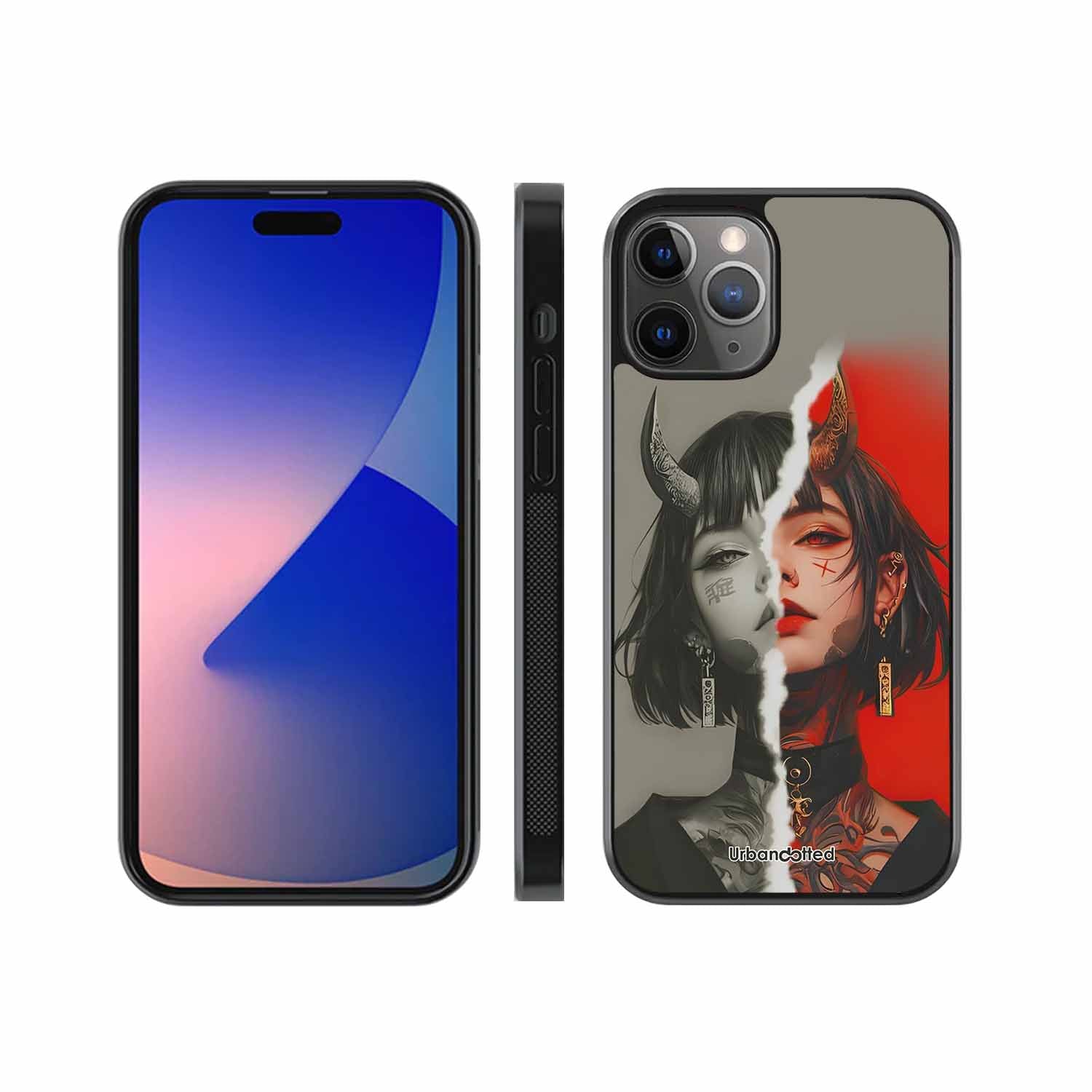 Yin Yang Demon Art Glass Case For iPhone 11 Pro
