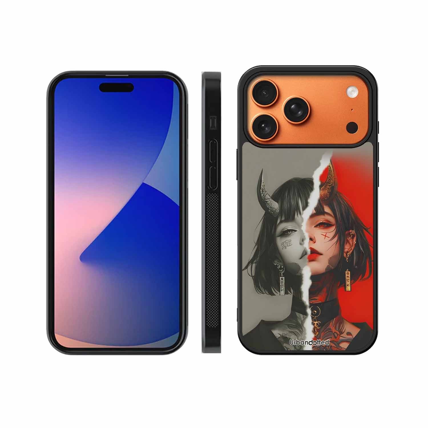 Yin Yang Demon Art Glass Case For iPhone 17 Pro Max