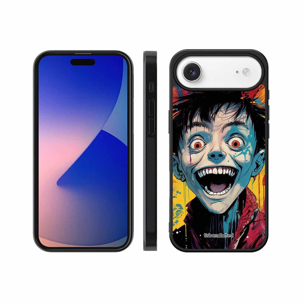 Distorted Joy Illustration Glass Case For iPhone Air