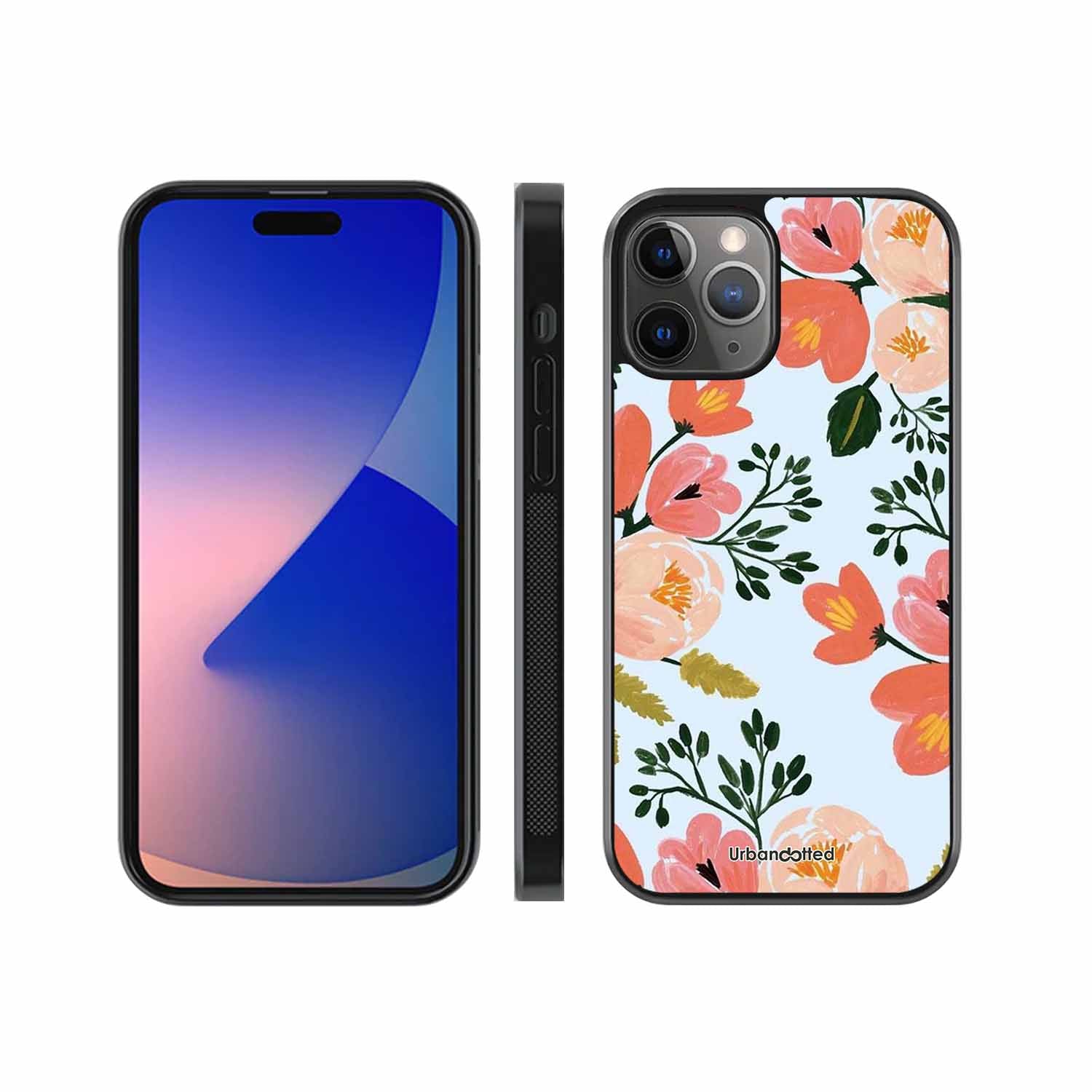 Painted Floral Bouque Glass Case For iPhone 11 Pro