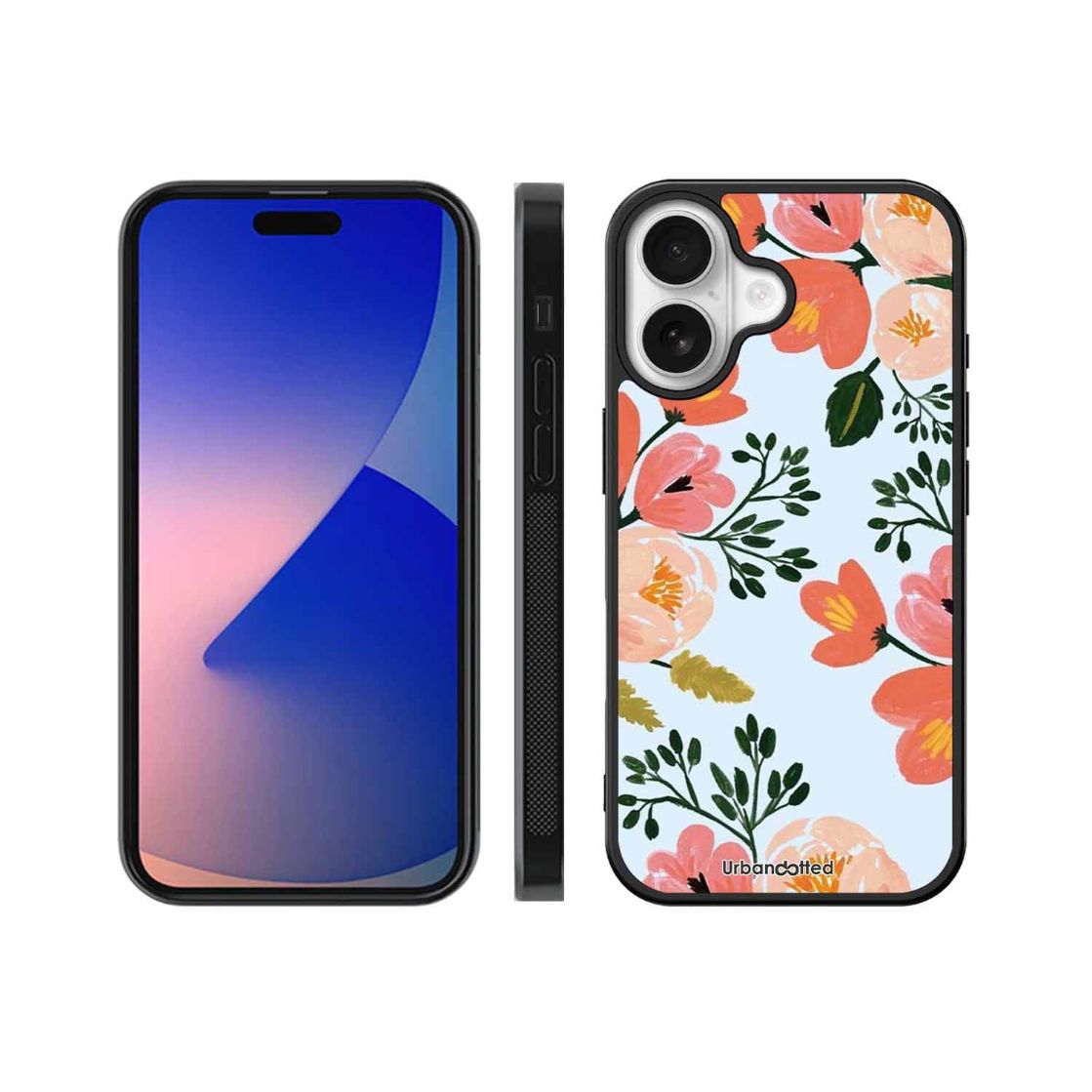 Painted Floral Bouque Glass Case For iPhone 17