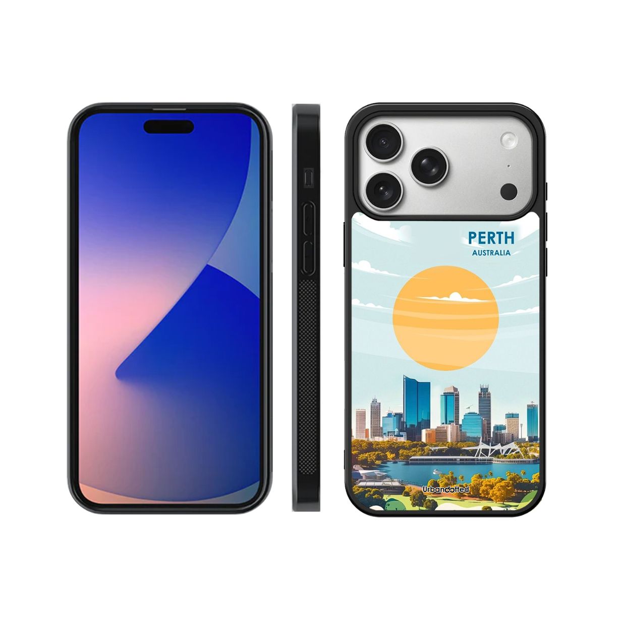 Western Australia Cityscape Glass Case For iPhone 17 Pro