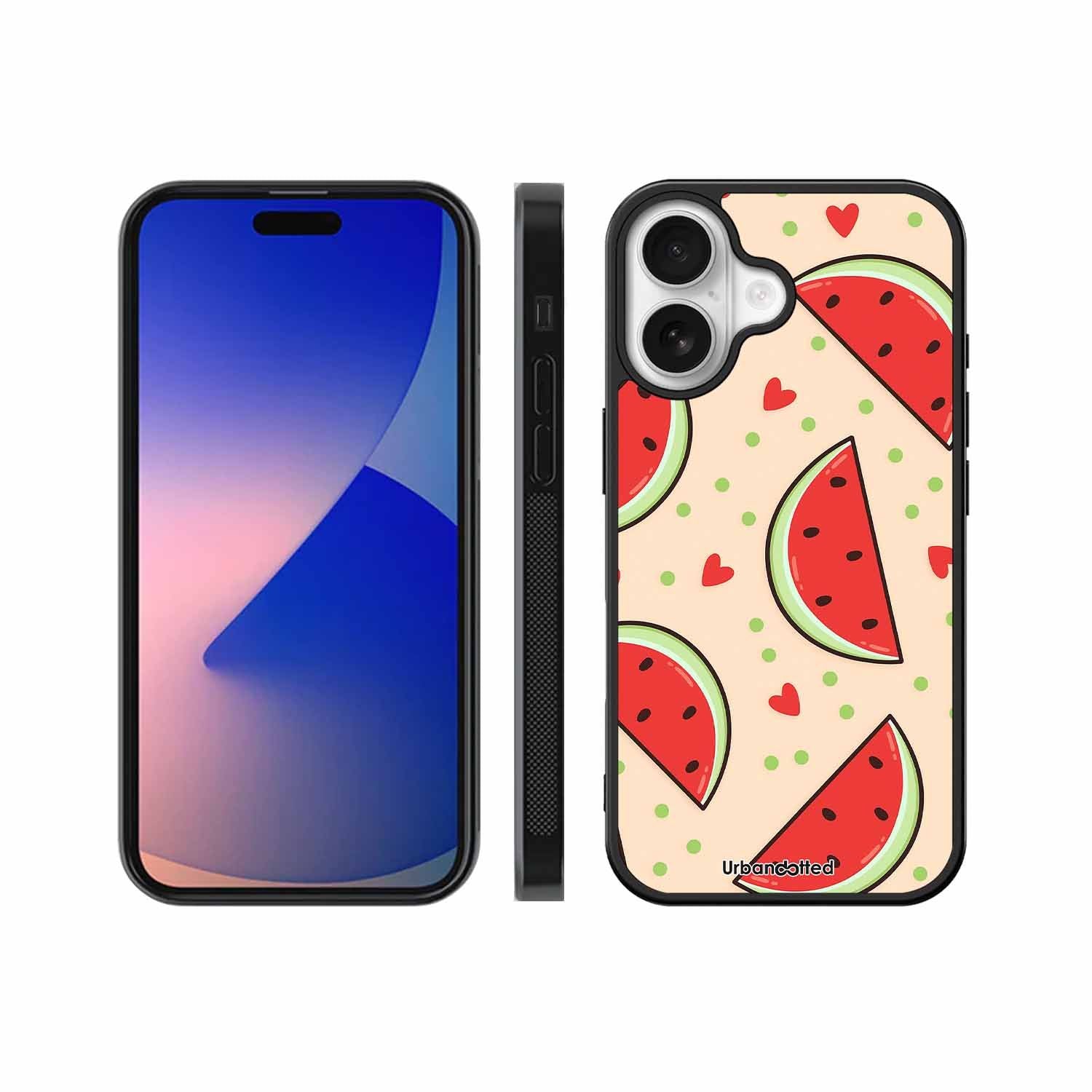 Watermelon Slice Fun Glass Case For iPhone 17