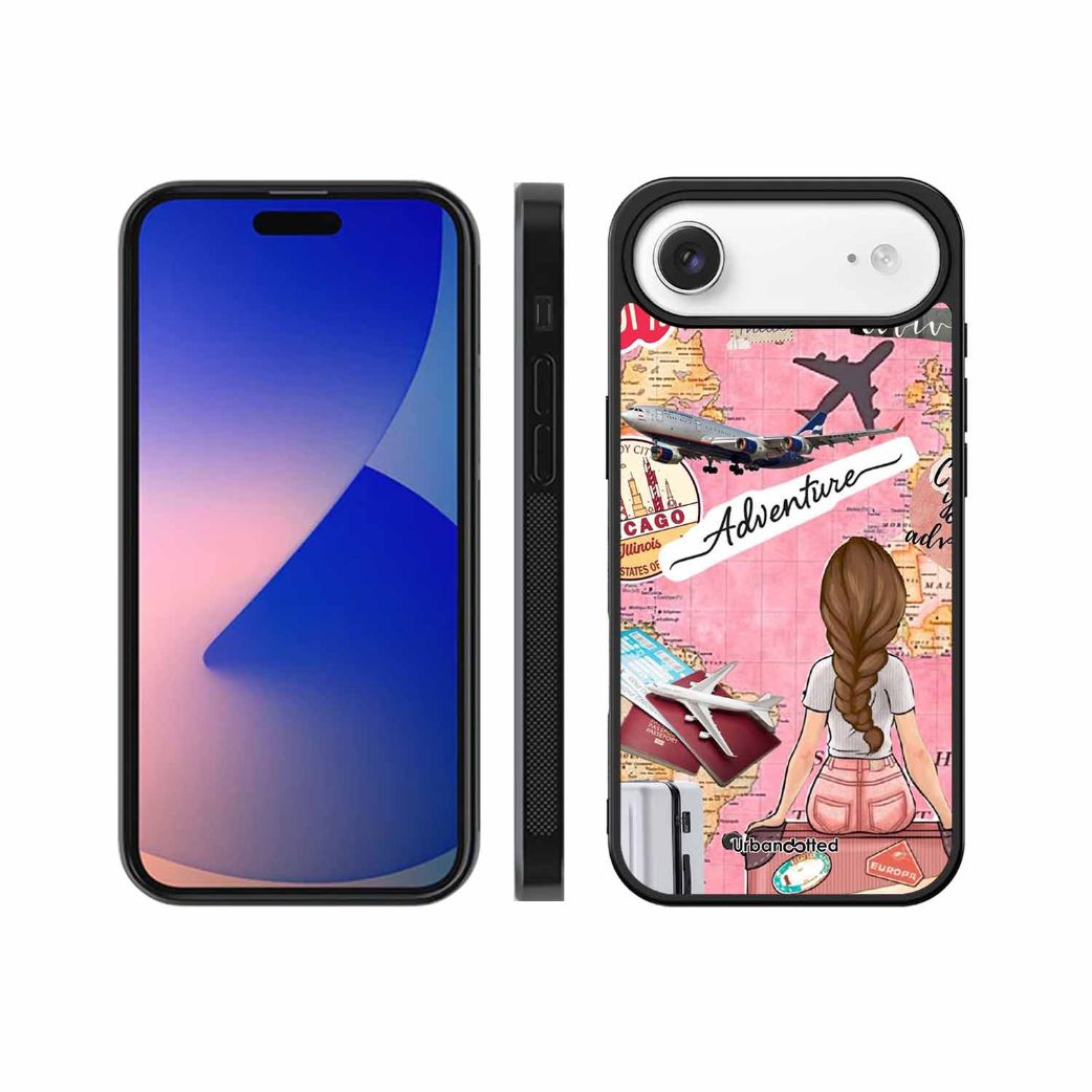 Travel Adventure Map Glass Case For iPhone Air