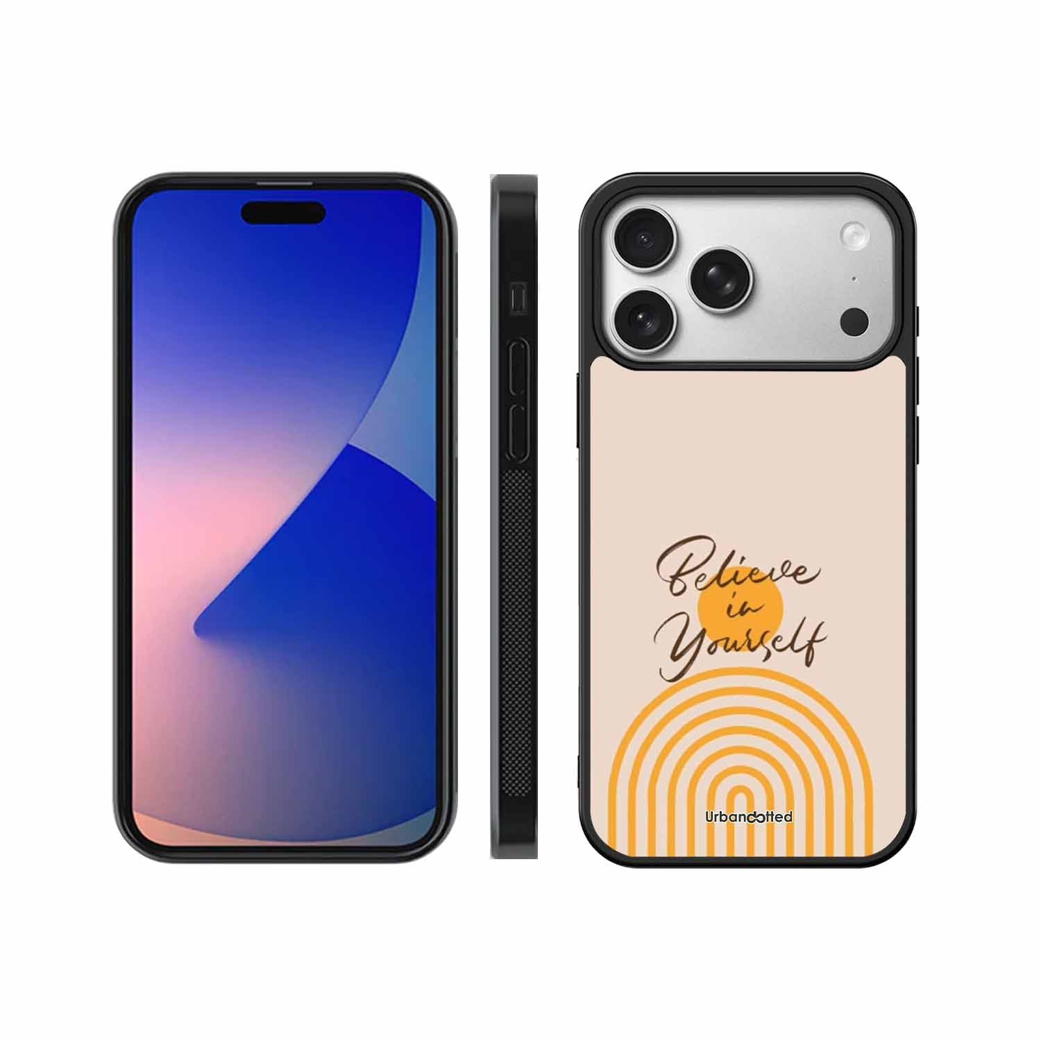 Believe In Yourself Rainbow Glass Case For iPhone 17 Pro