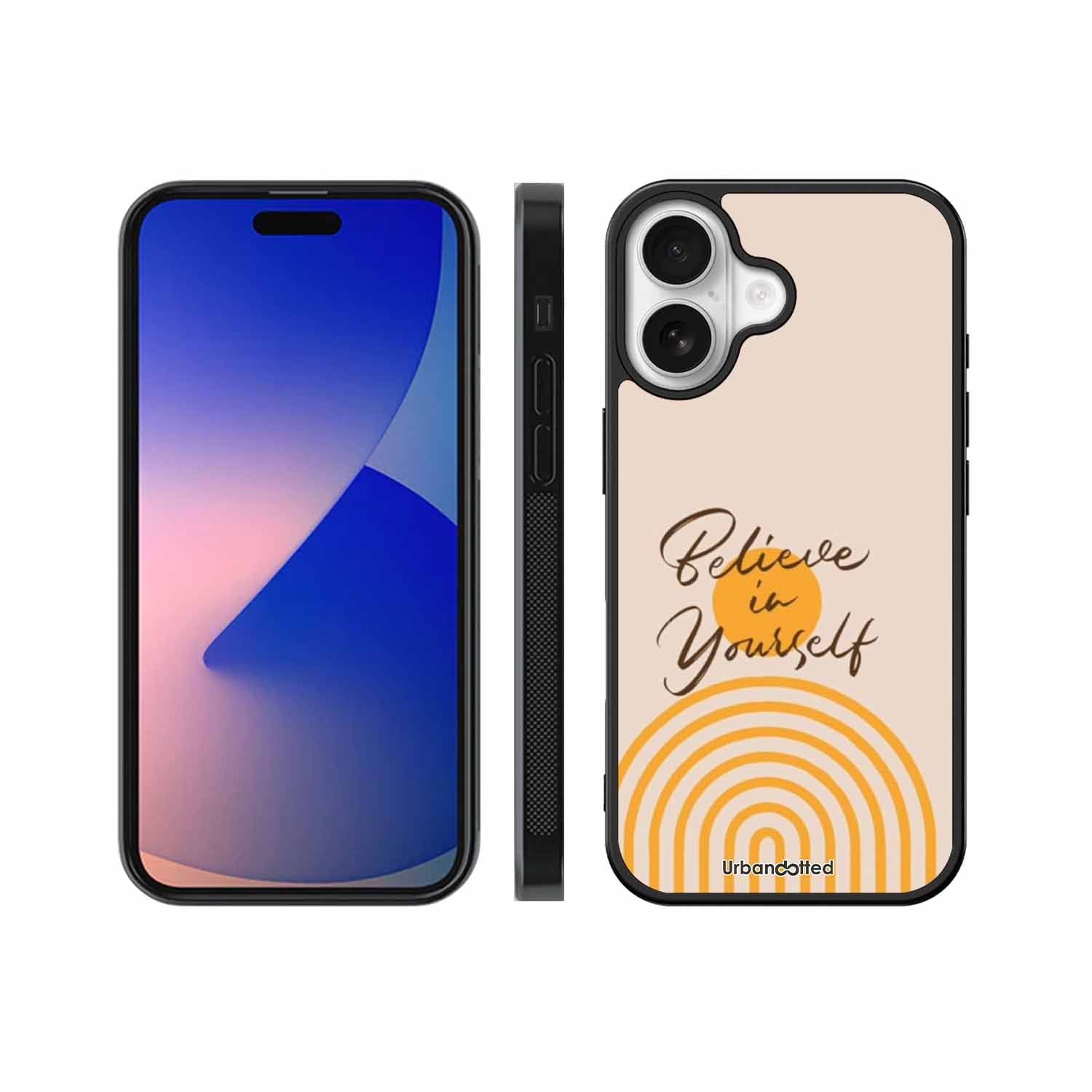 Believe In Yourself Rainbow Glass Case For iPhone 17