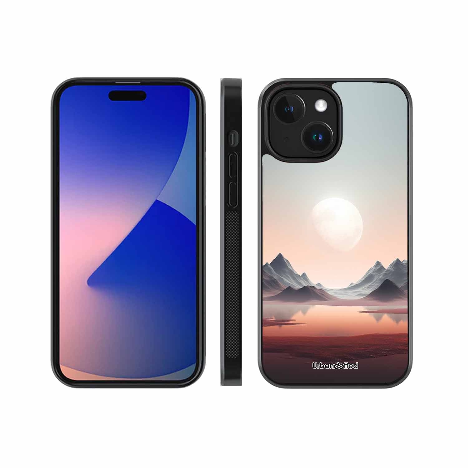 Tranquil Landscape Reflection Glass Case For iPhone 15