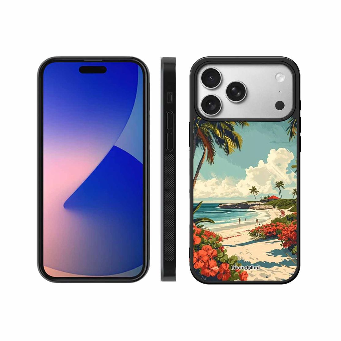 Tropical Beach Paradise Glass Case For iPhone 17 Pro