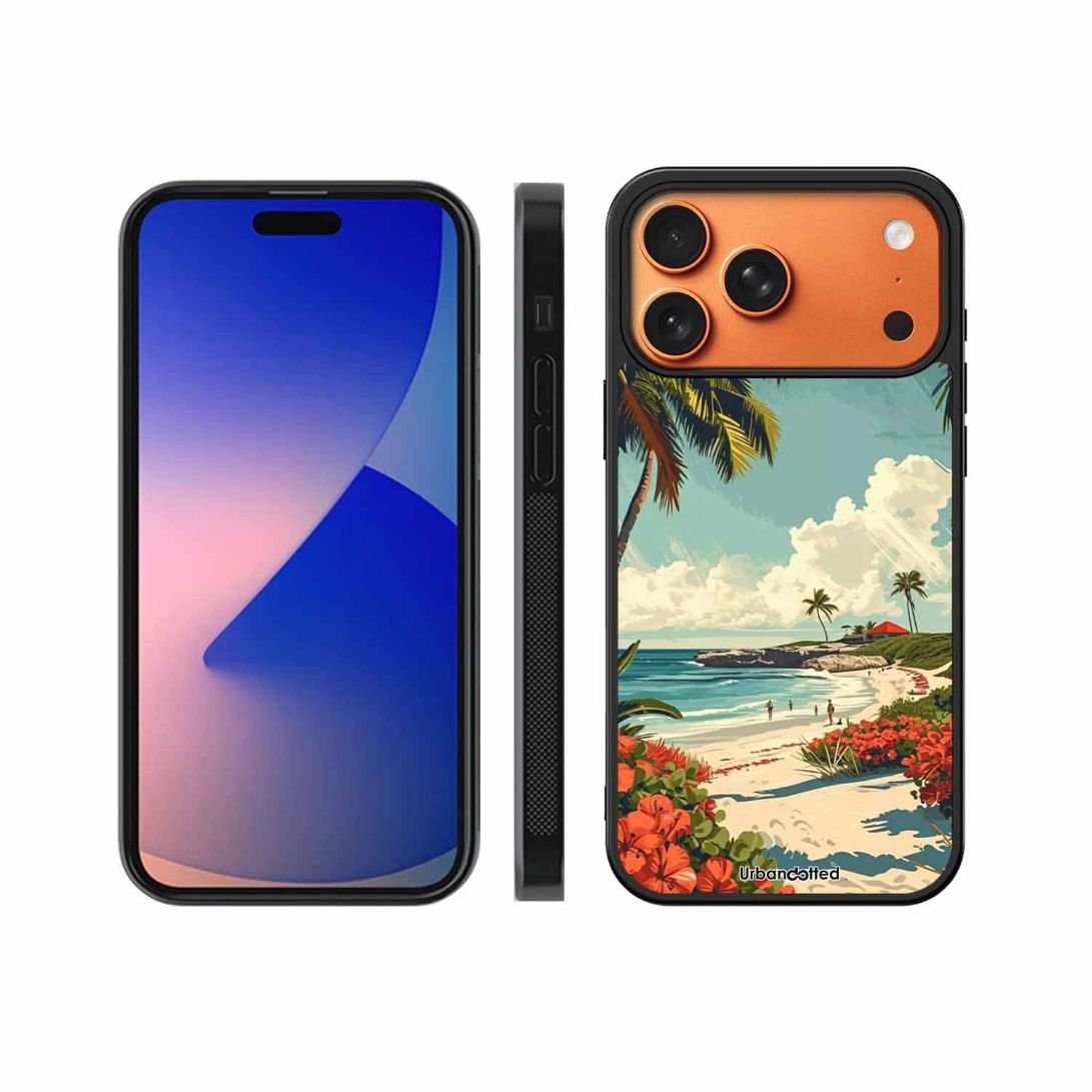 Tropical Beach Paradise Glass Case For iPhone 17 Pro Max