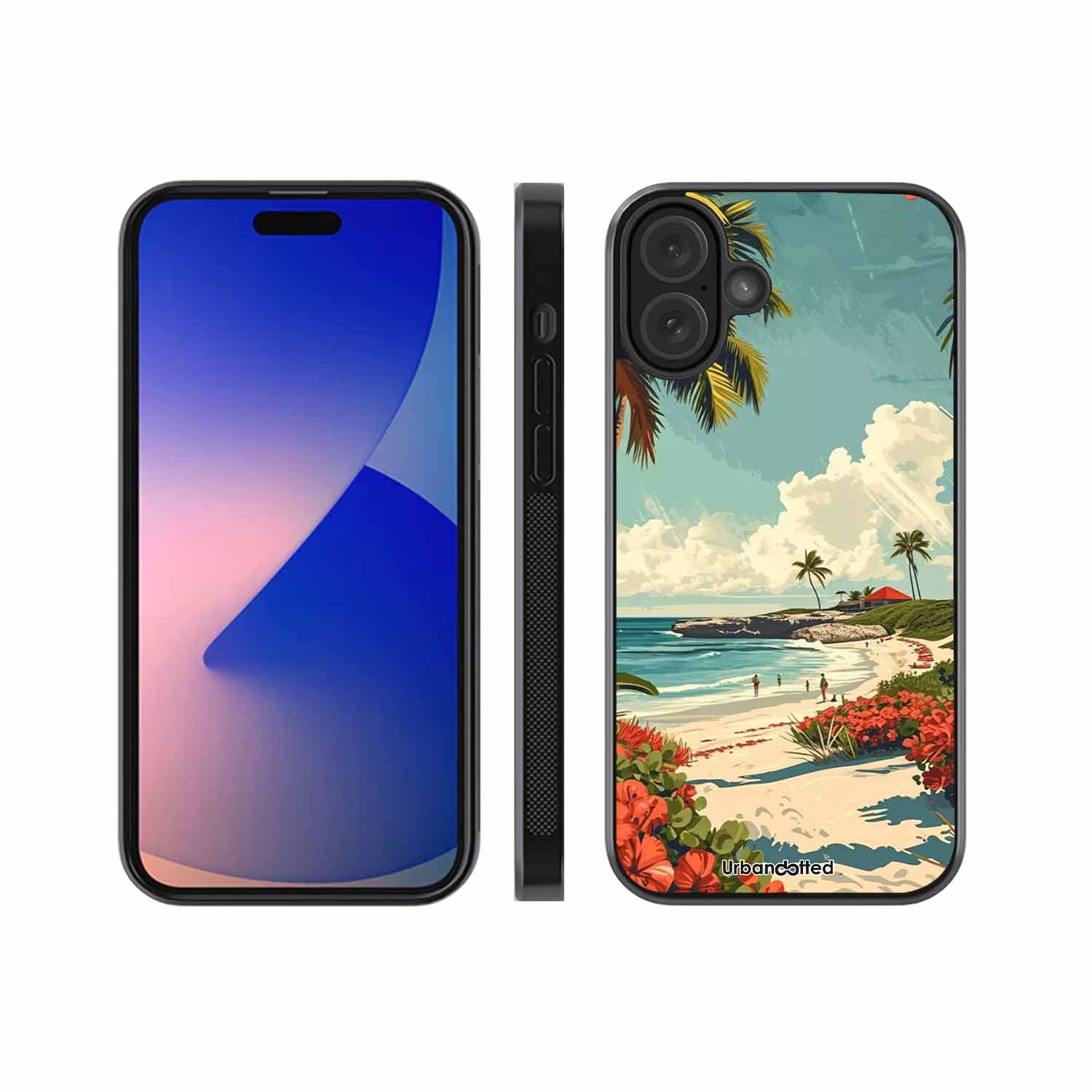 Tropical Beach Paradise Glass Case For iPhone 16