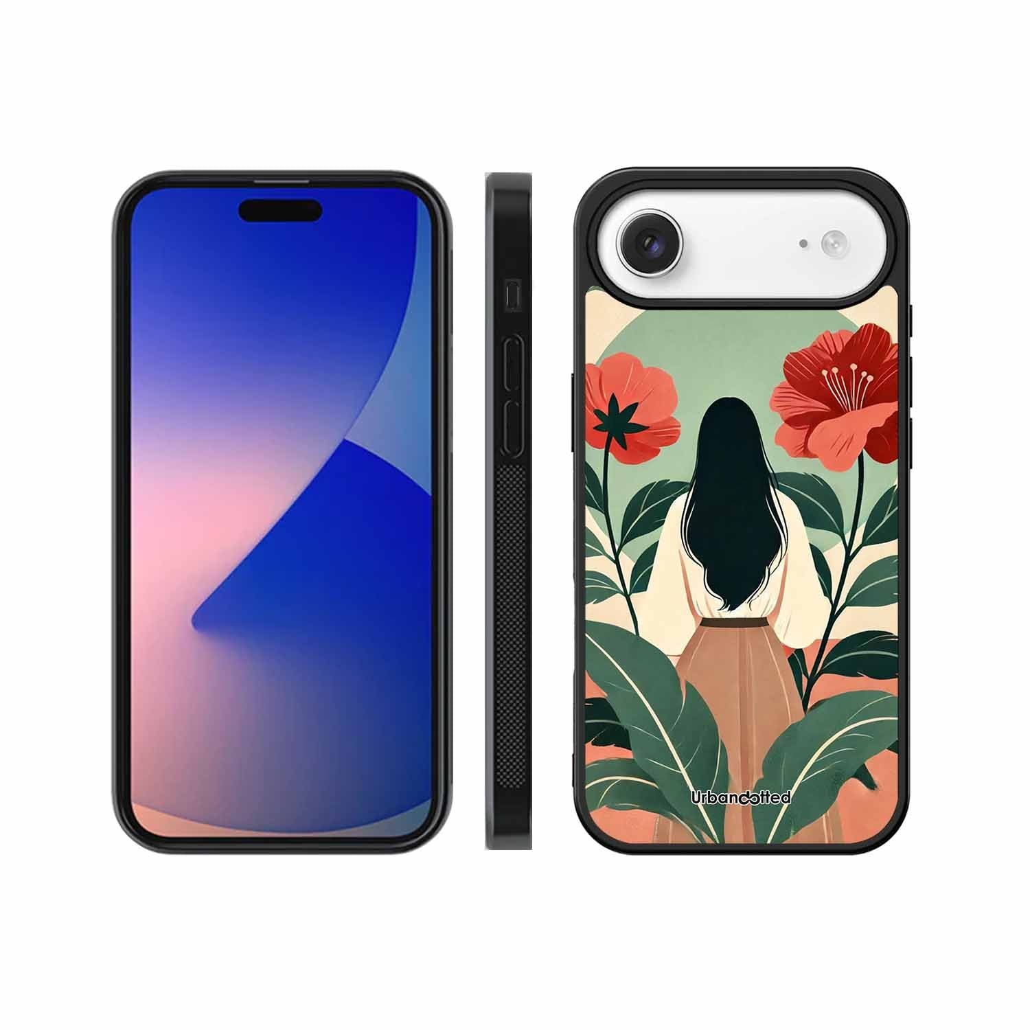 Woman in Floral Garden Glass Case For iPhone Air
