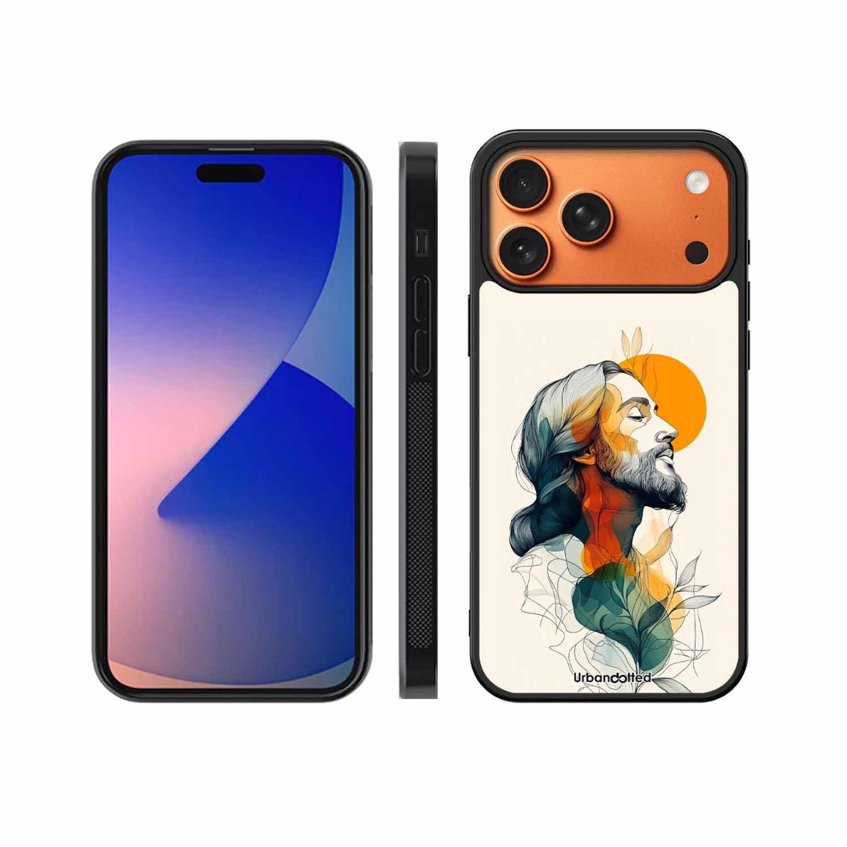 Jesus in Profile Prayer Glass Case For iPhone 17 Pro Max