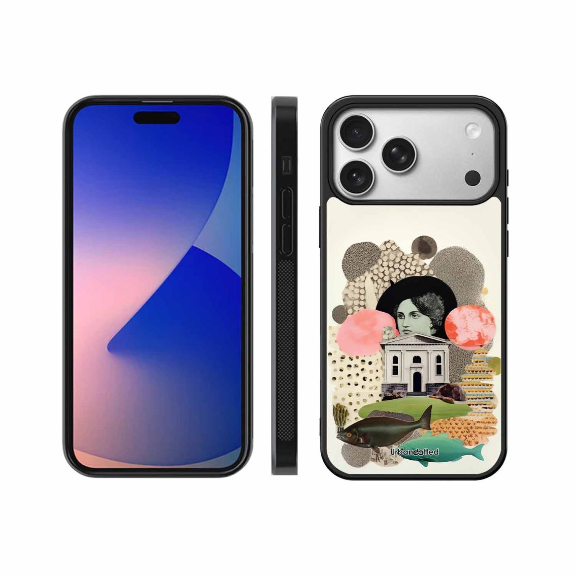 Whimsical Mixed Media Art Glass Case For iPhone 17 Pro