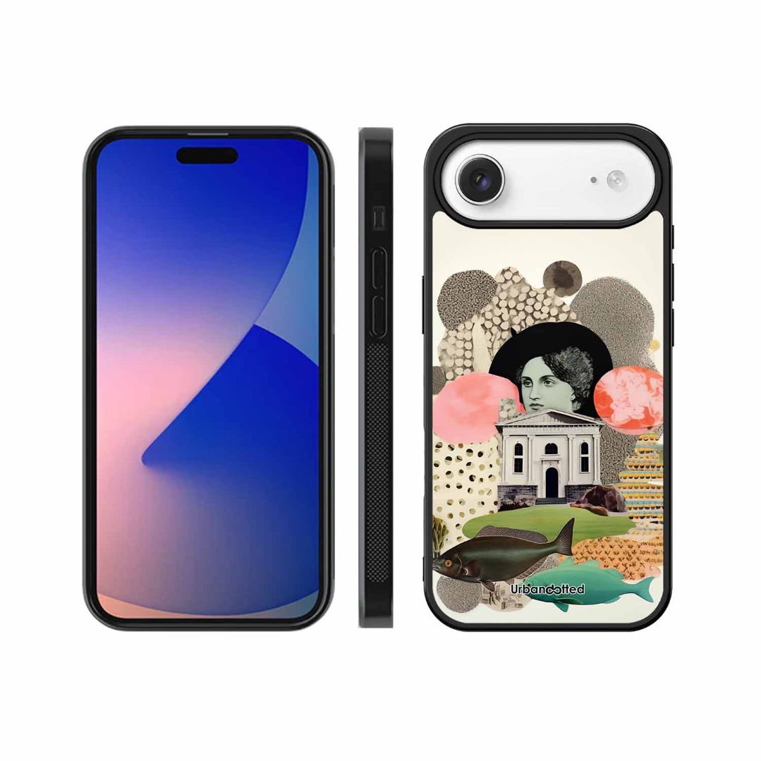 Whimsical Mixed Media Art Glass Case For iPhone Air