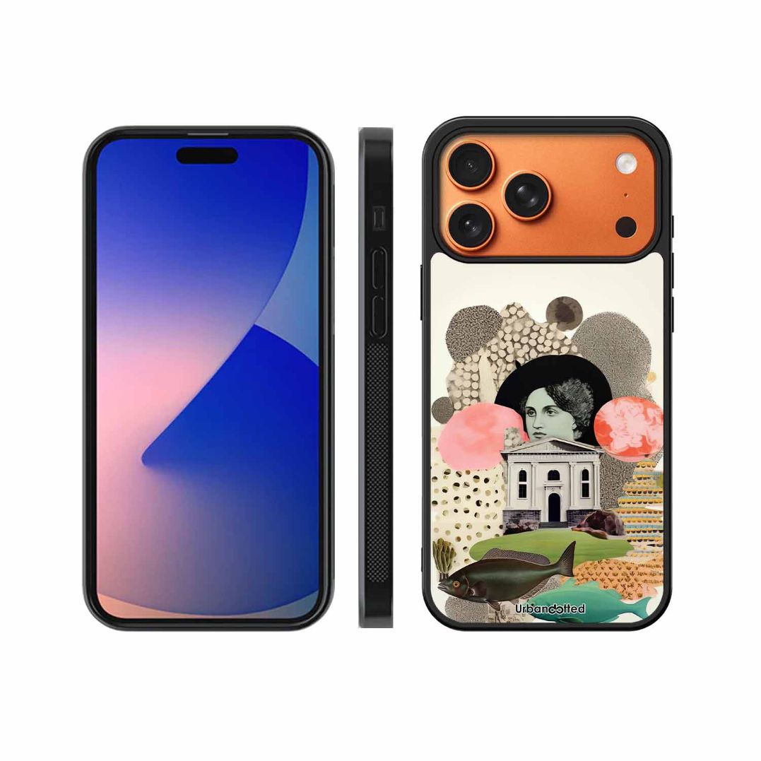 Whimsical Mixed Media Art Glass Case For iPhone 17 Pro Max