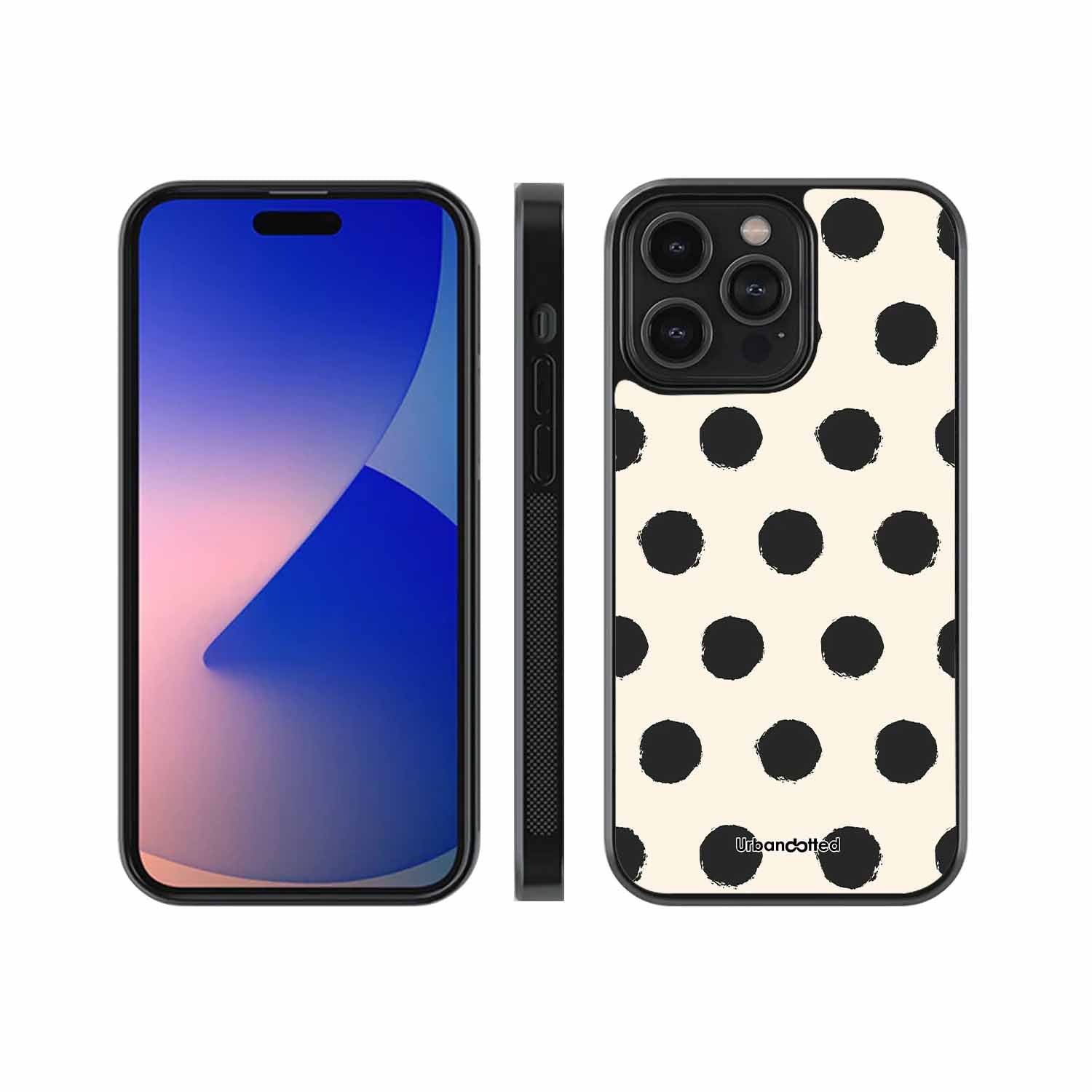 Monochrome Ink Dot Glass Case