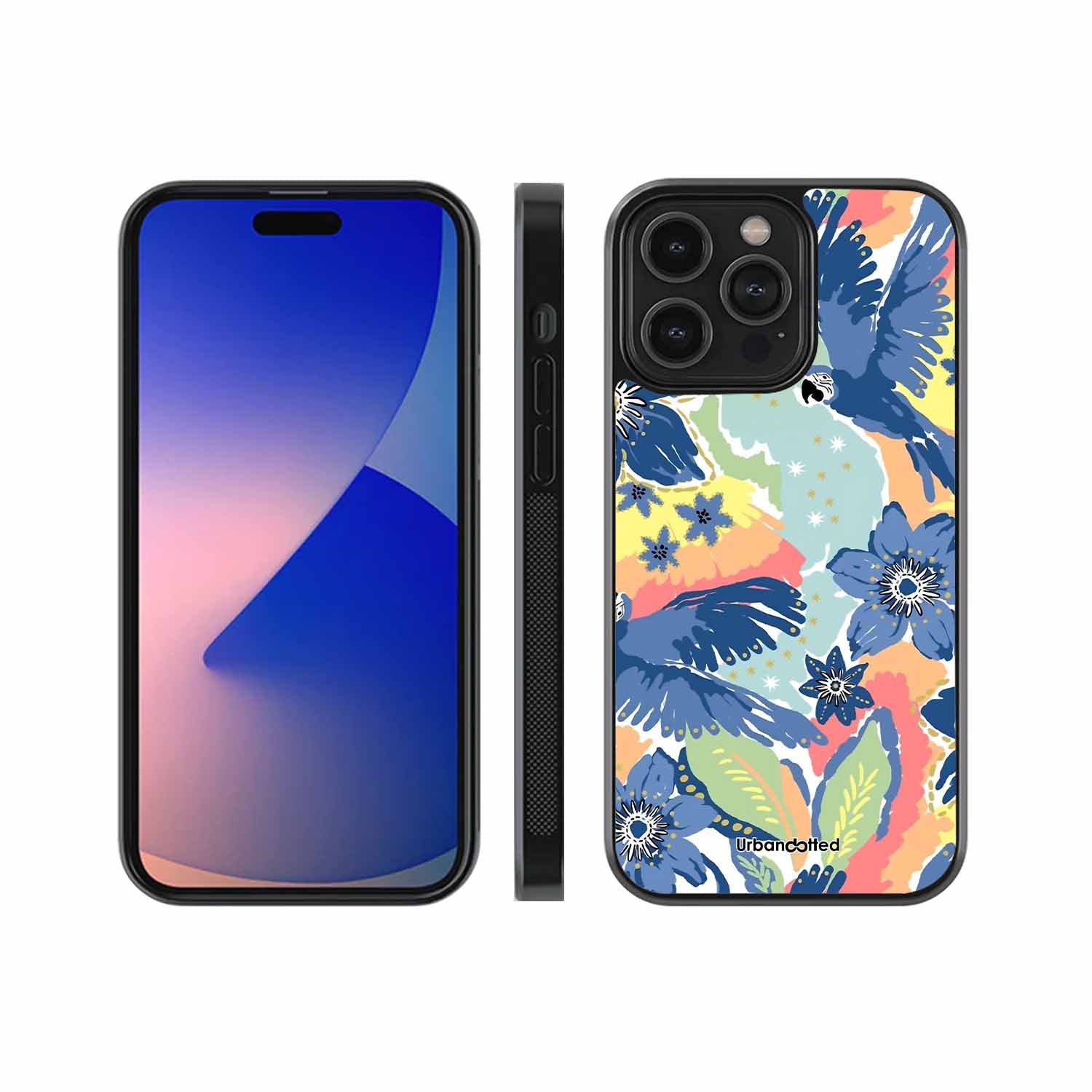 Macaw Paradise Glass Case