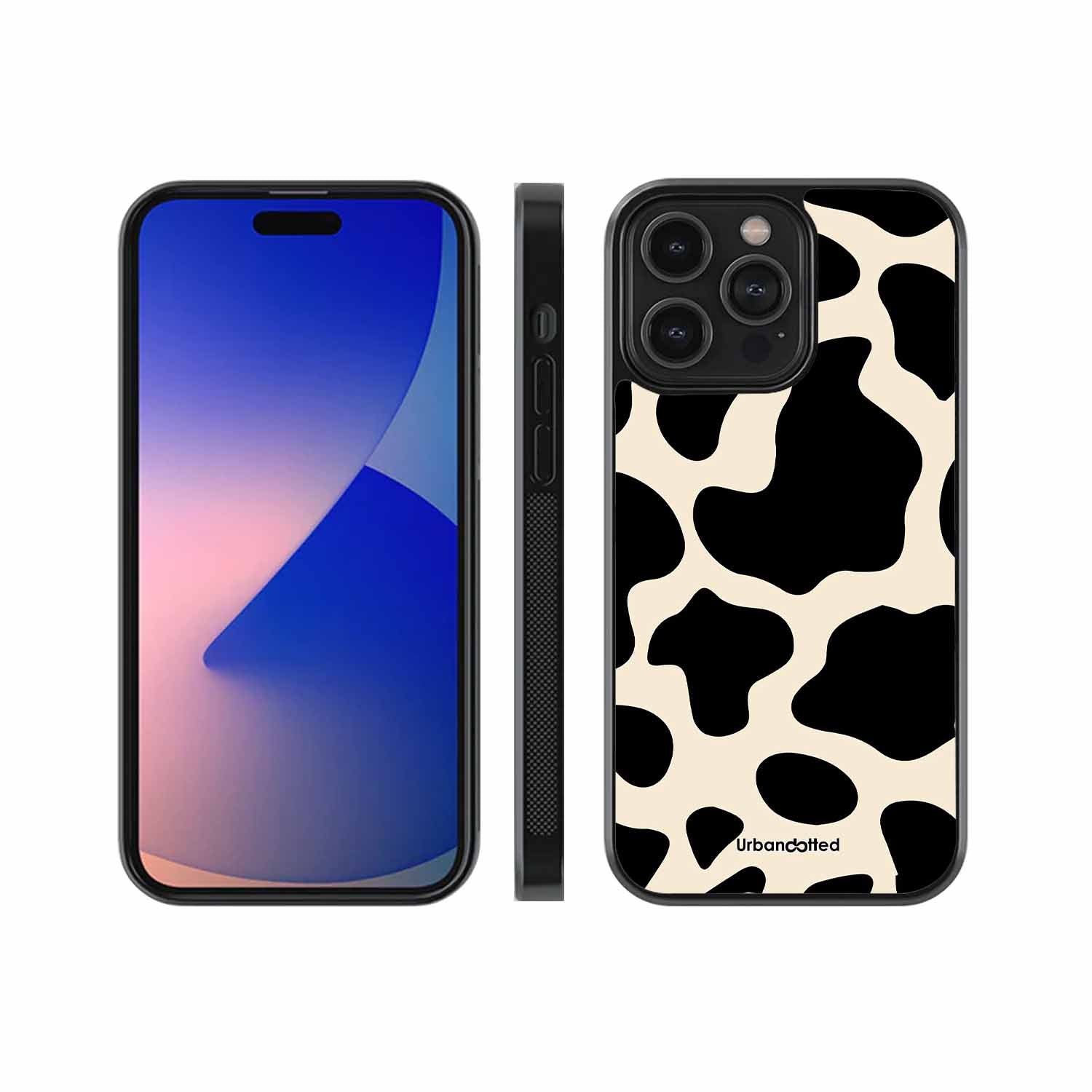 Mootiful Cow Pattern Glass Case