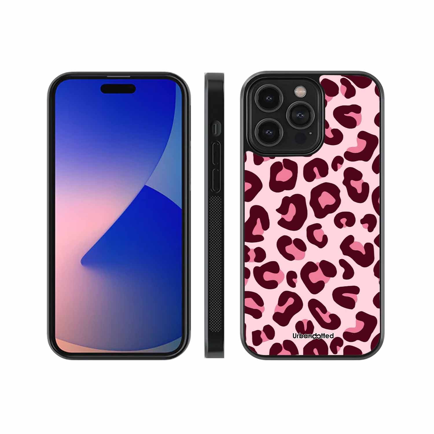 Wild Pink Animal Print Glass Case