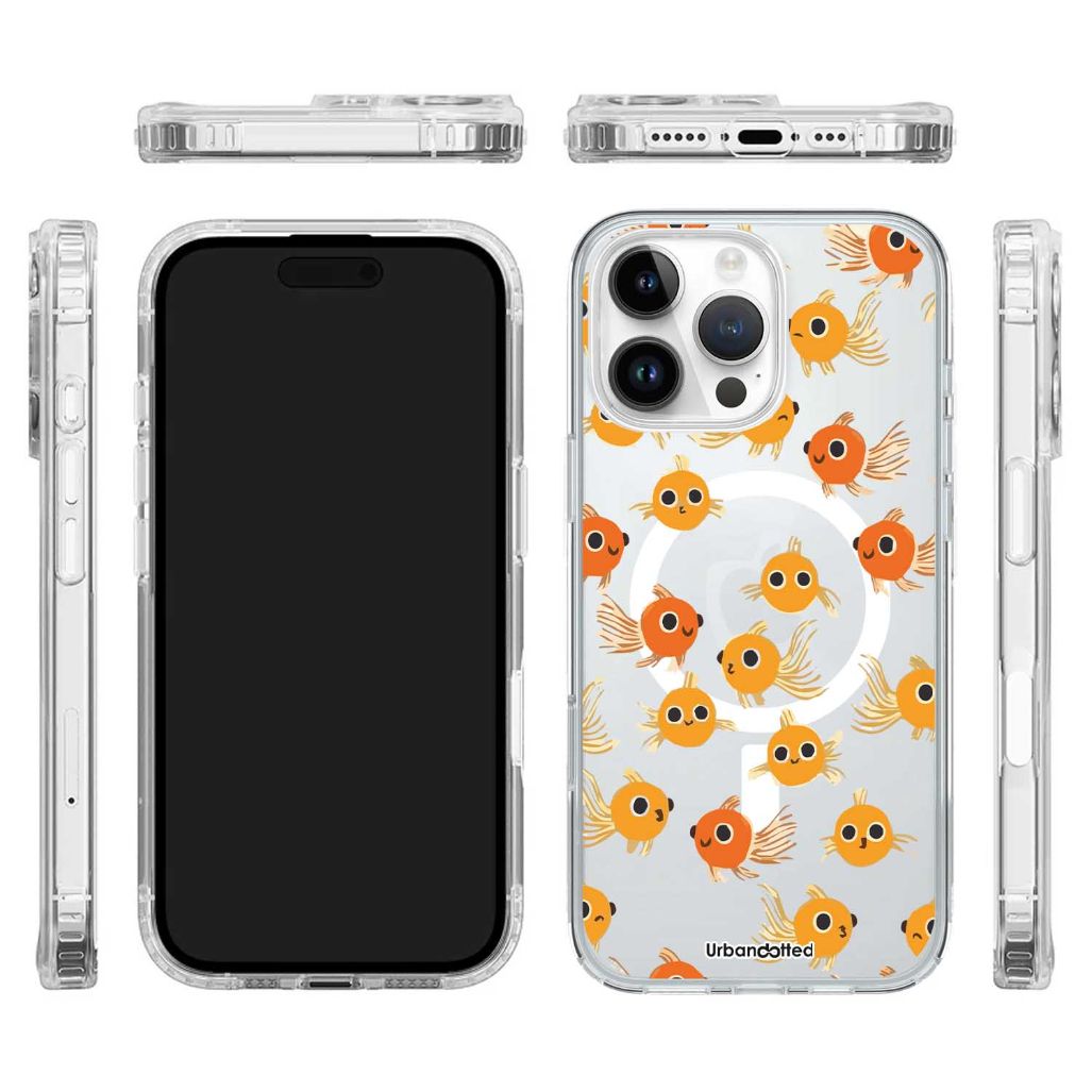 Pattern Of Cute Yellow Fish Crystal Clear Case
