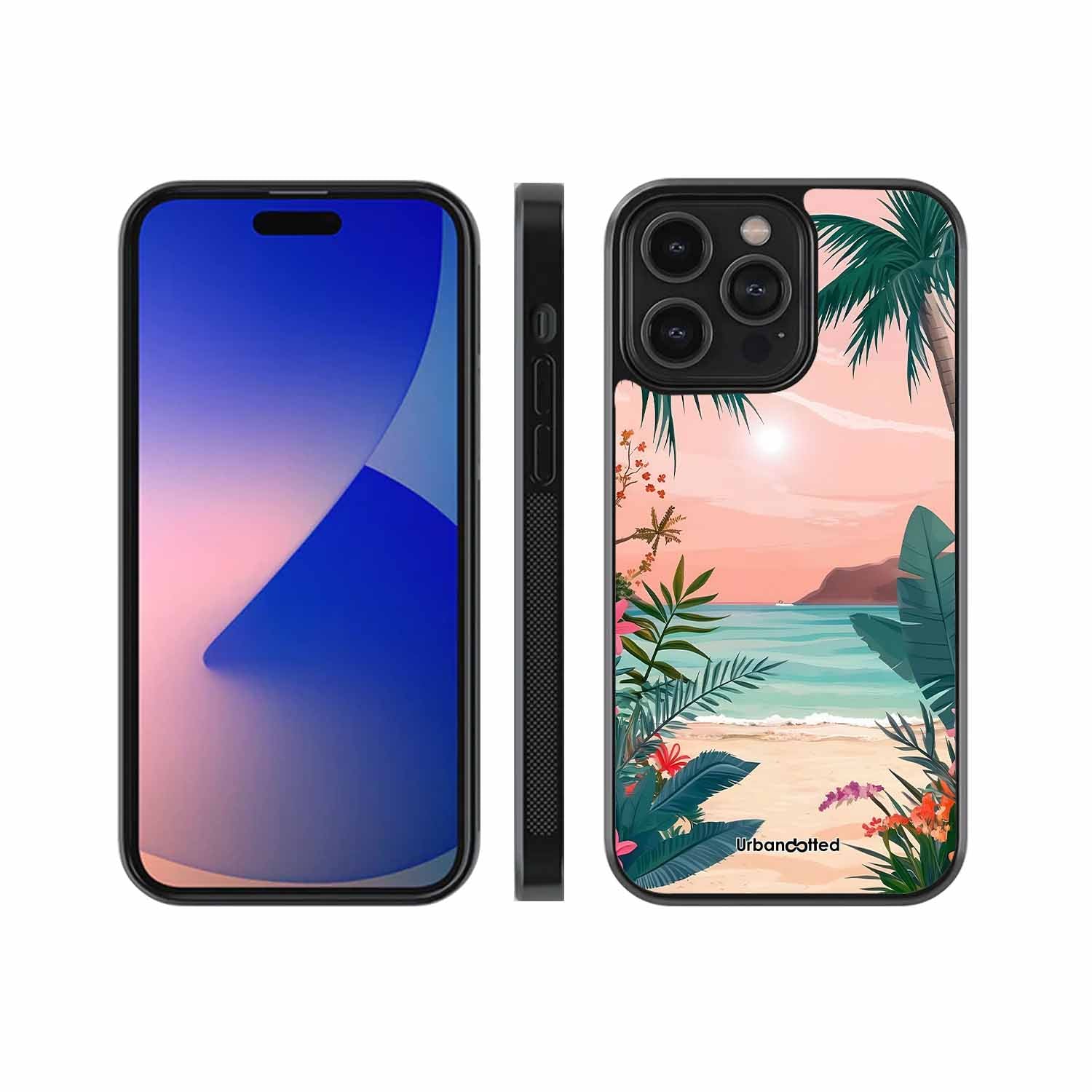 Exotic Island Paradise Glass Case