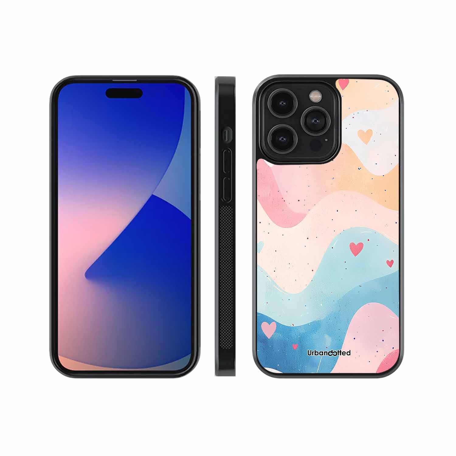 Soft Abstract Swirls Glass Case