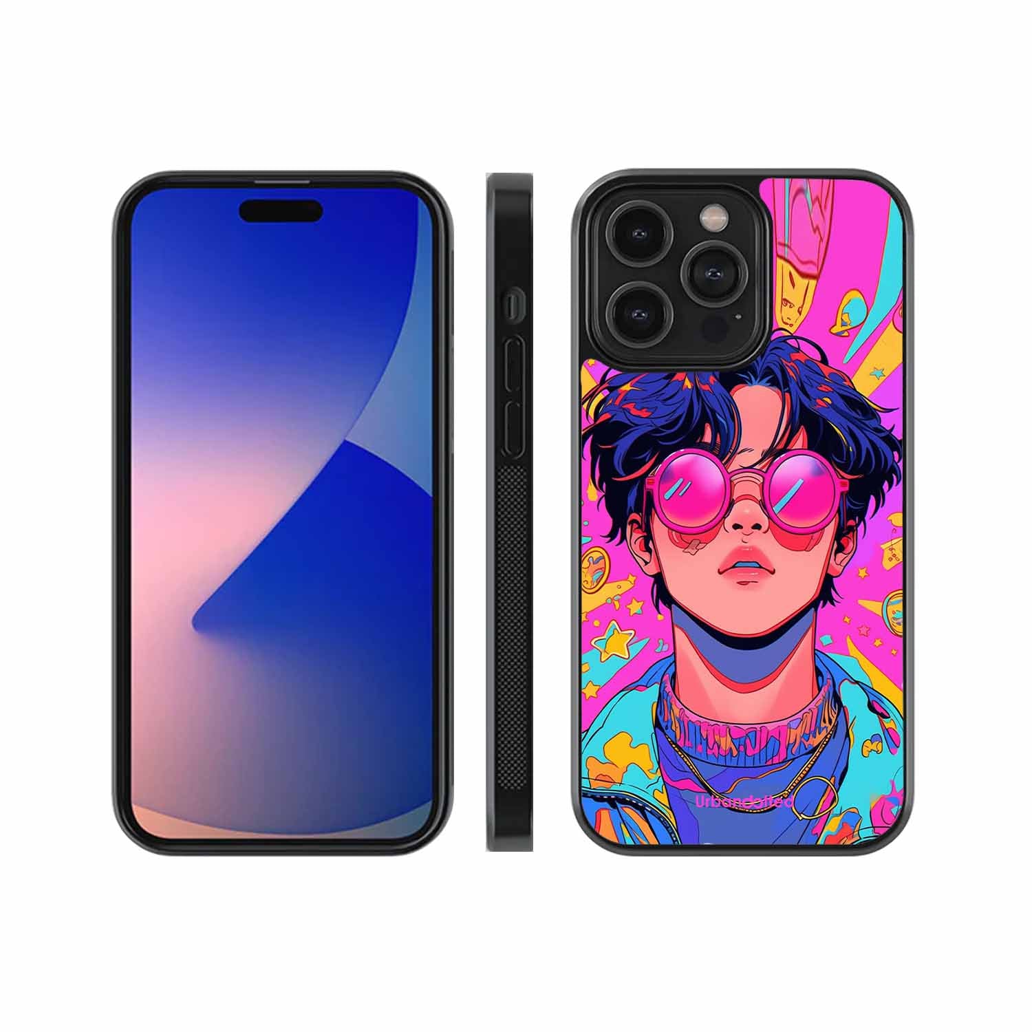 Neon Vibes Portrait Glass Case For iPhone 13 Pro
