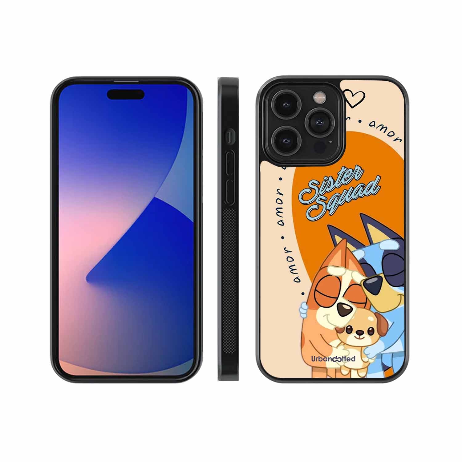 Aussie Cartoon Sisters Glass Case For iPhone 13 Pro