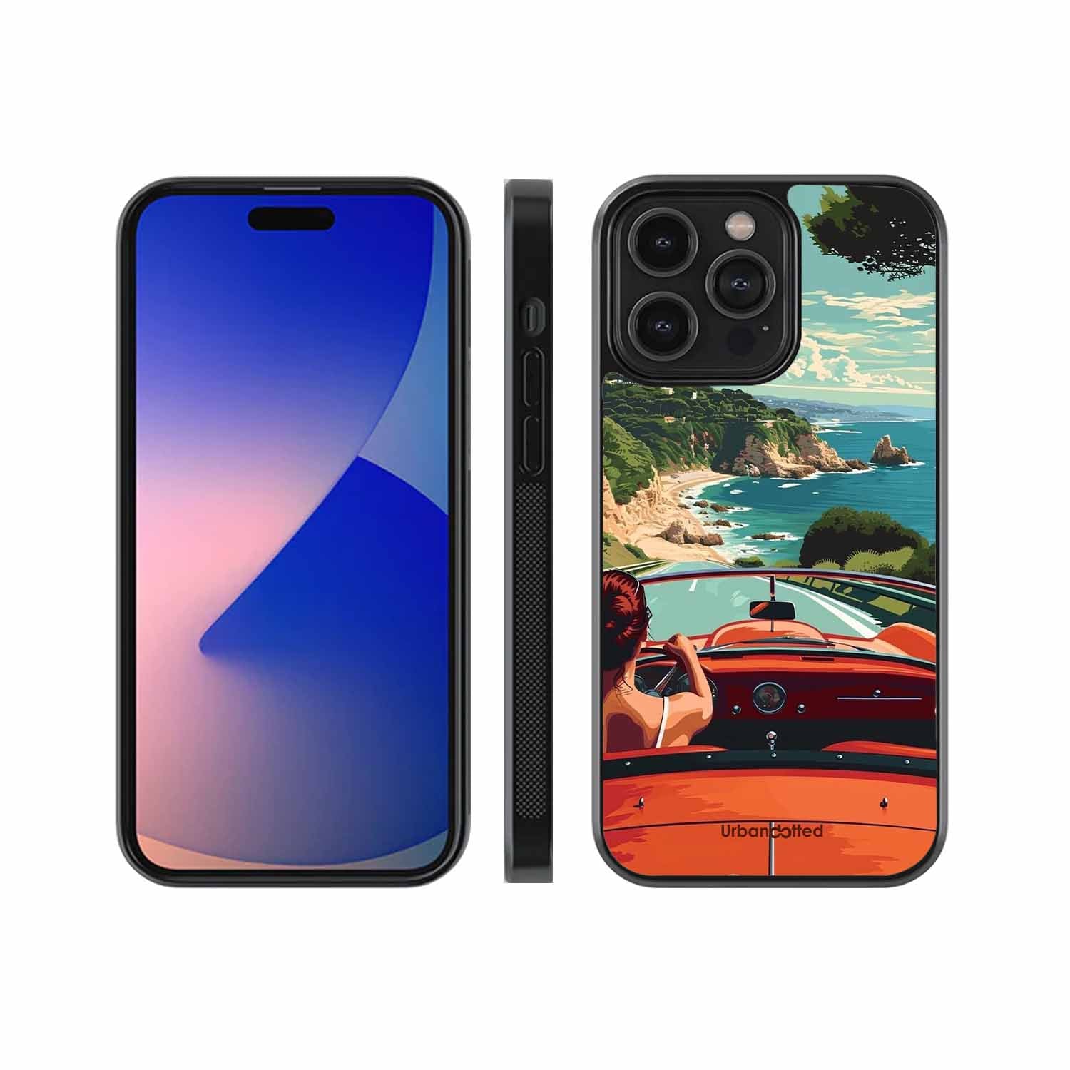 Ocean Breeze Road Trip Glass Case For iPhone 13 Pro