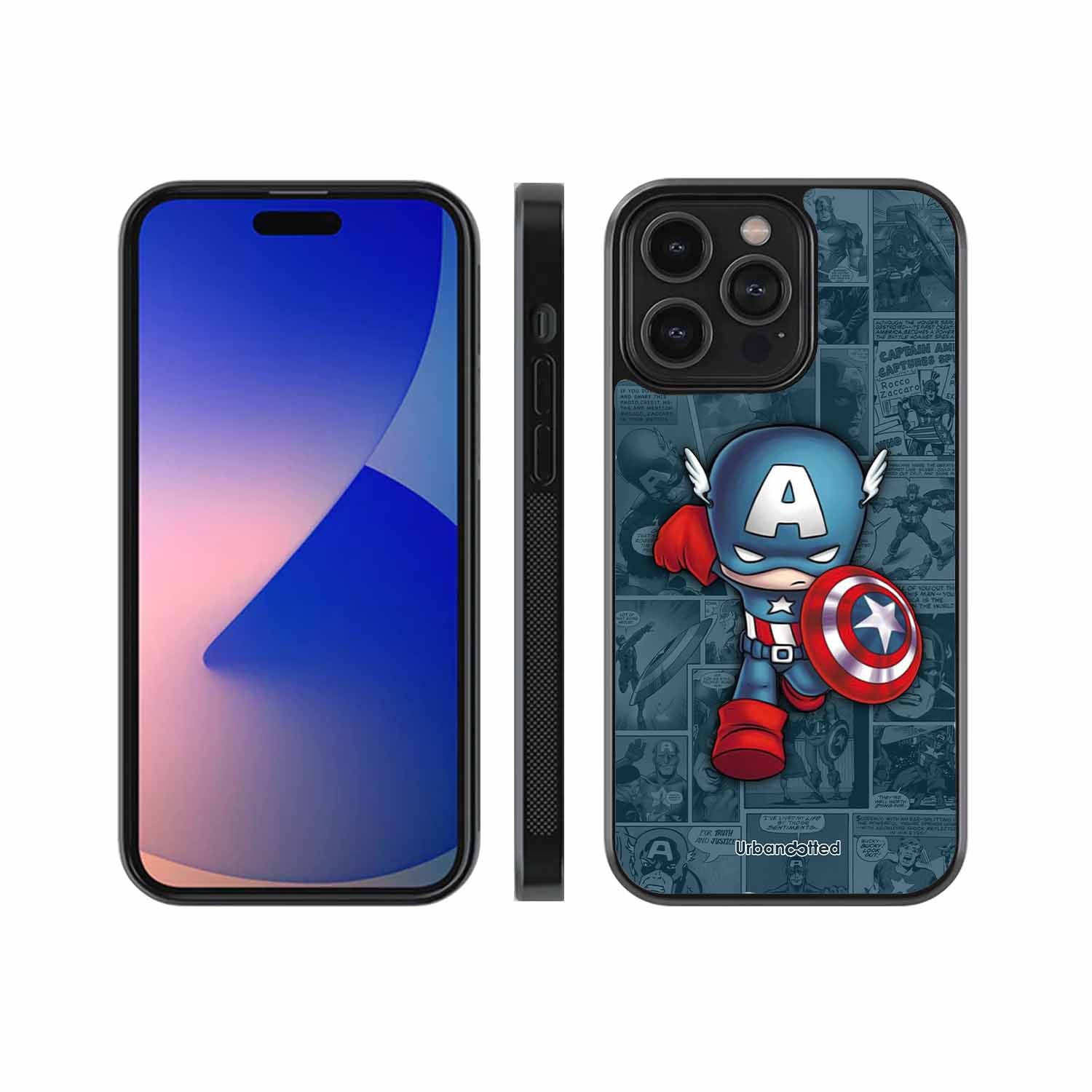Captain America Glass Case For iPhone 13 Pro
