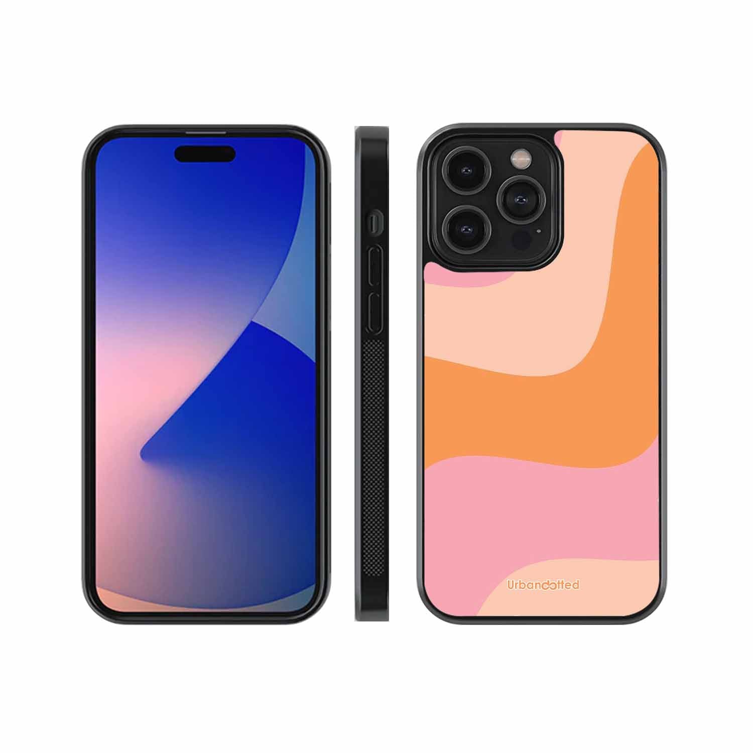 Soft Swirling Stripes Glass Case For iPhone 13 Pro