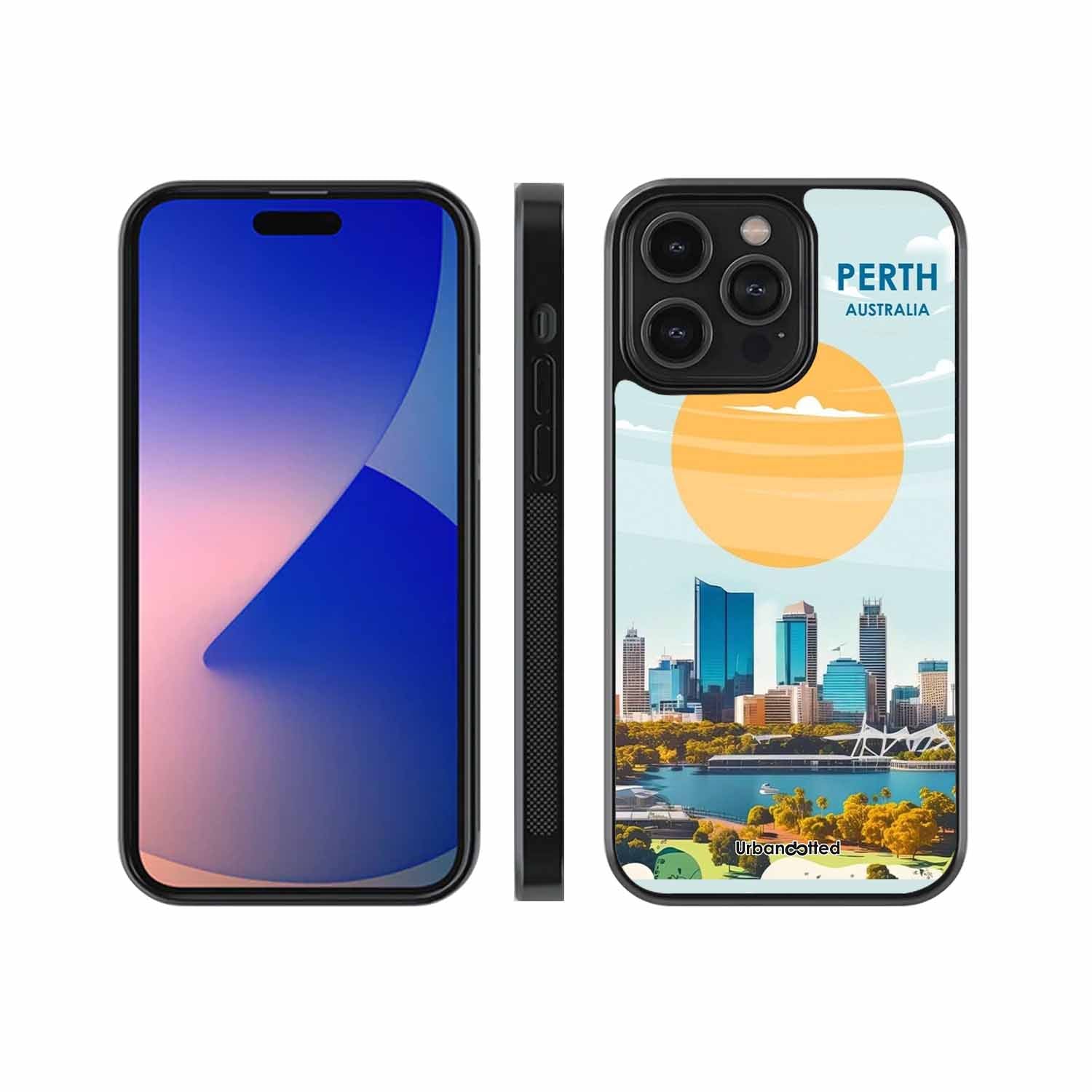 Western Australia Cityscape Glass Case For iPhone 13 Pro