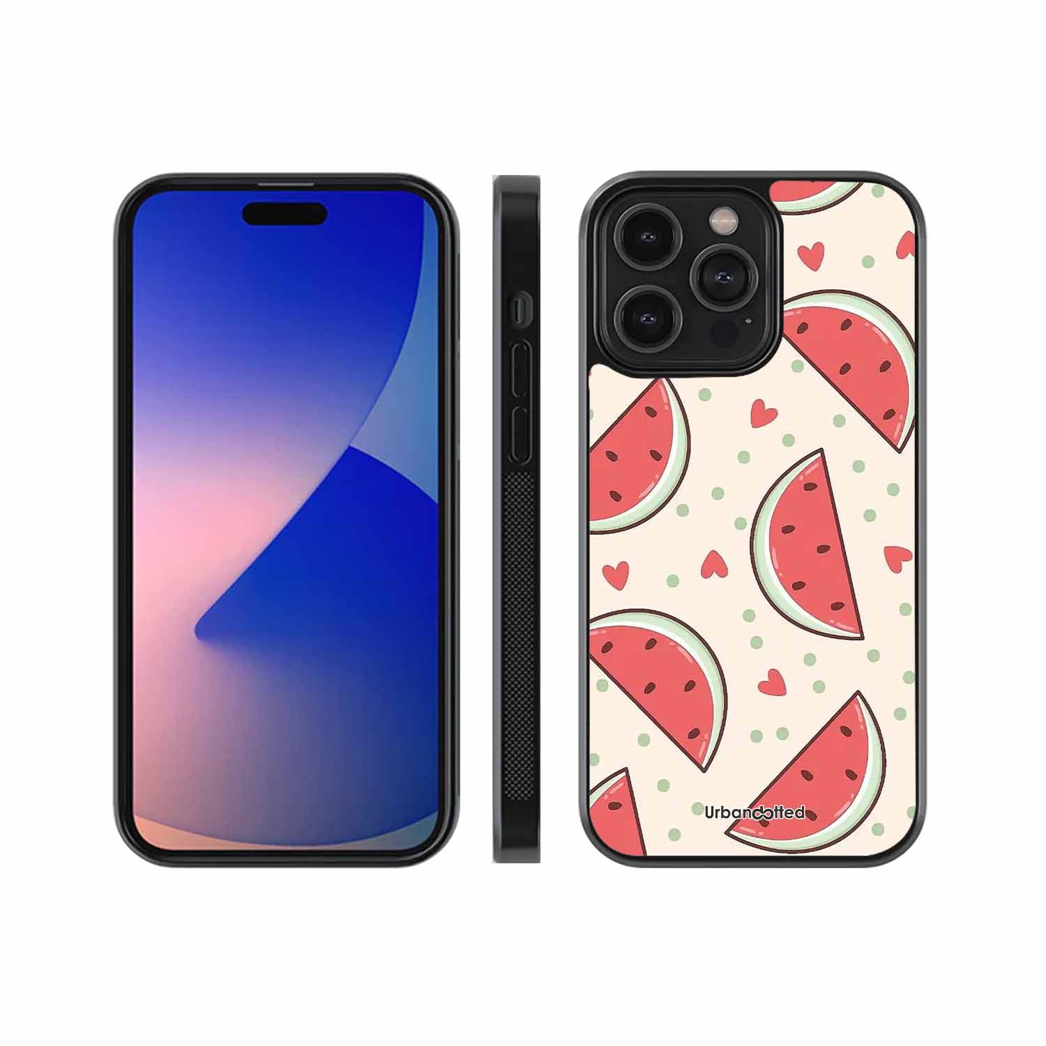 Watermelon Slice Fun Glass Case For iPhone 13 Pro