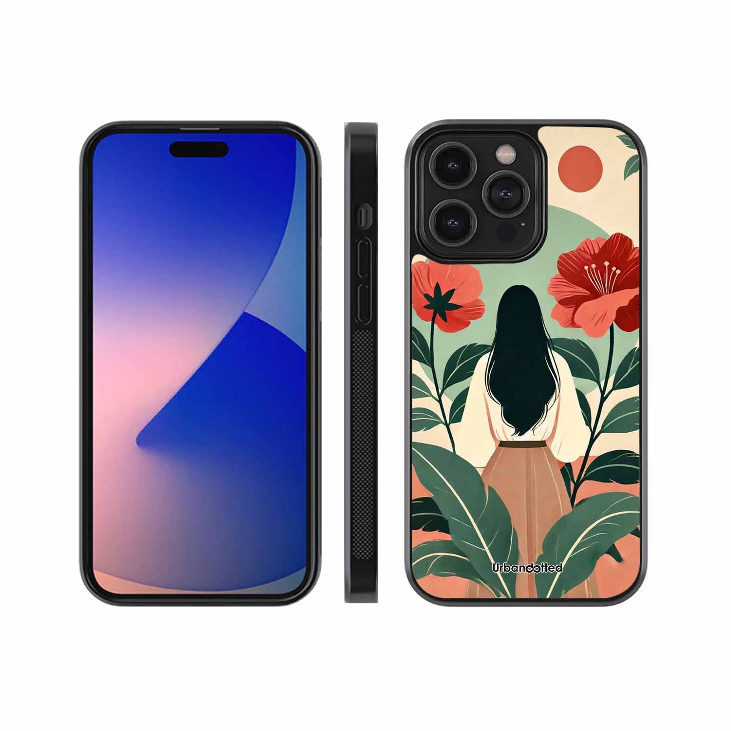 Woman in Floral Garden Glass Case For iPhone 12 Pro