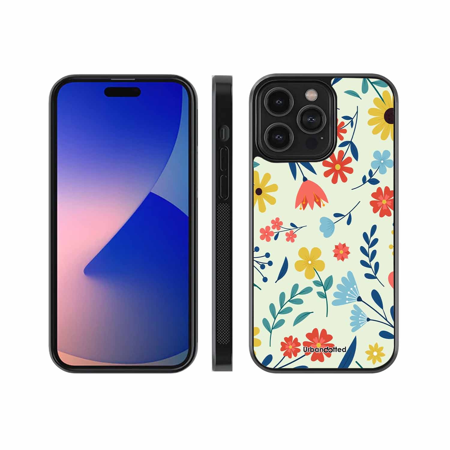 Colorful Wildflower Meadow Glass Case For iPhone 12 Pro