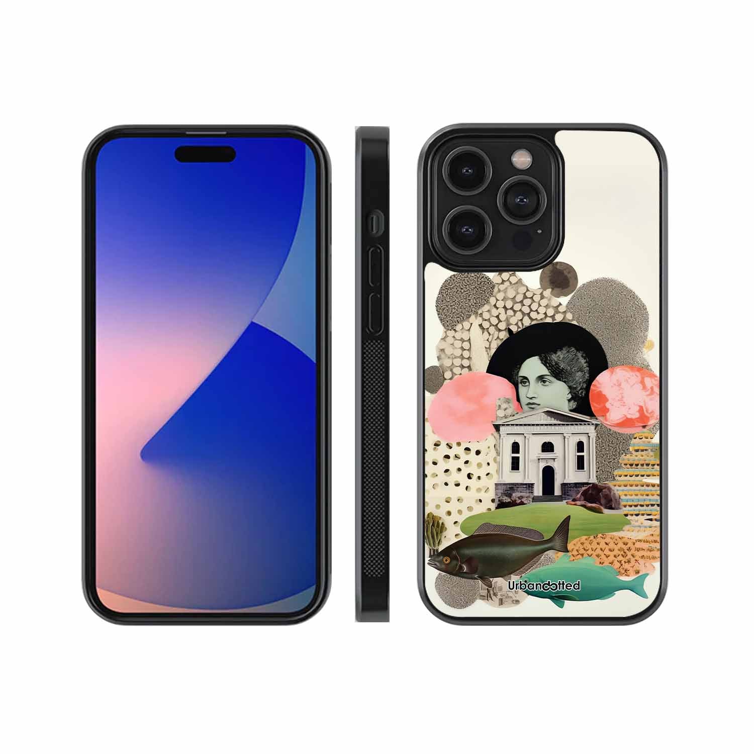 Whimsical Mixed Media Art Glass Case For iPhone 12 Pro
