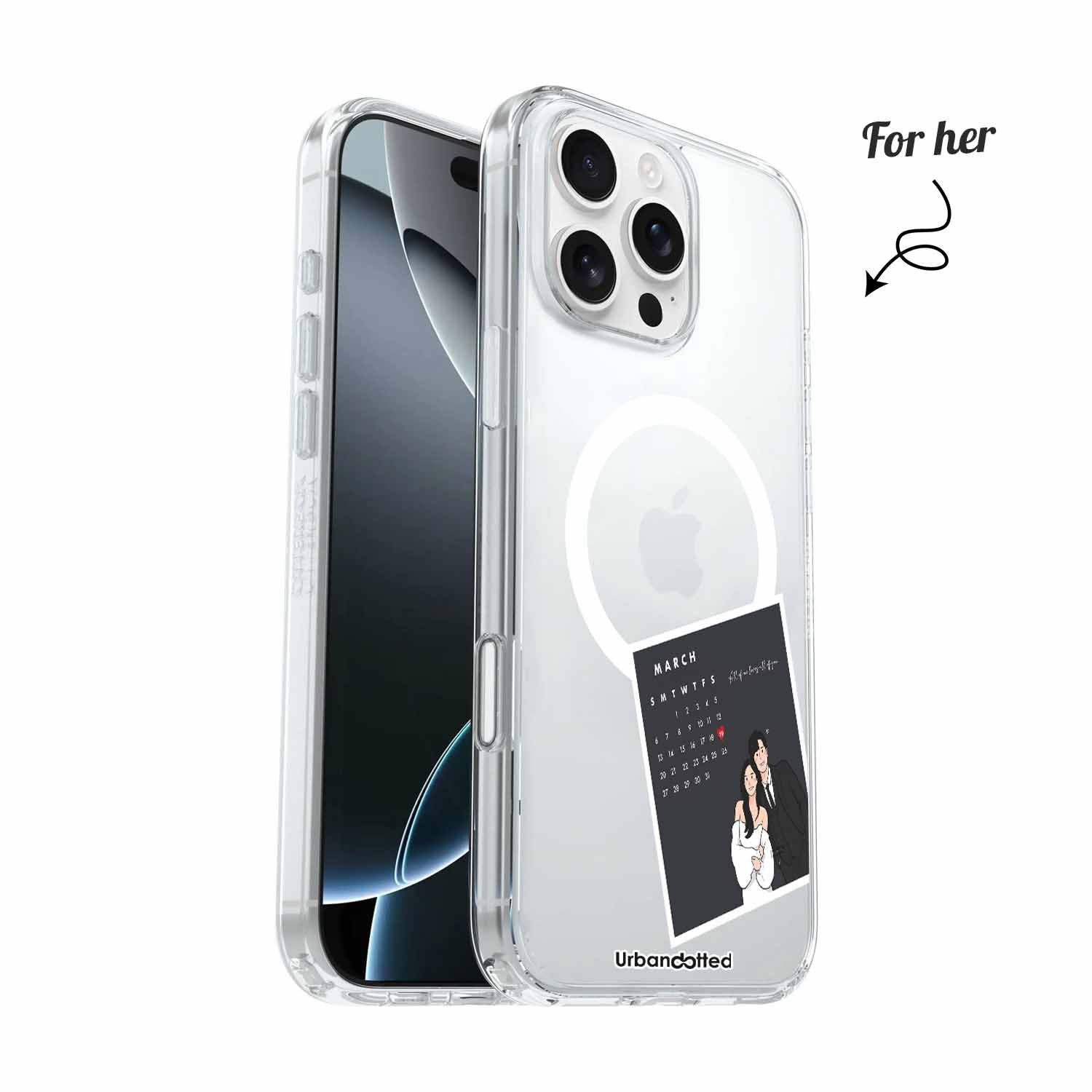Sweethearts' Date Crystal Clear Couple Case
