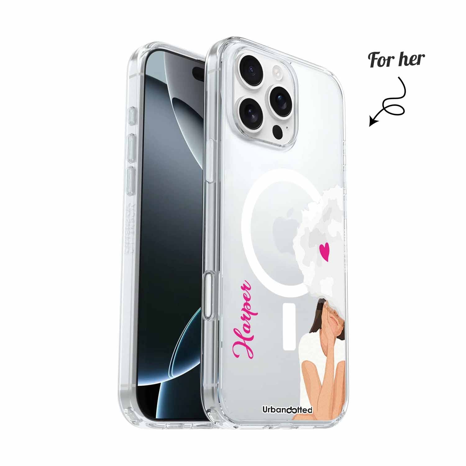 Thought Bubble Love Crystal Clear Couple Case