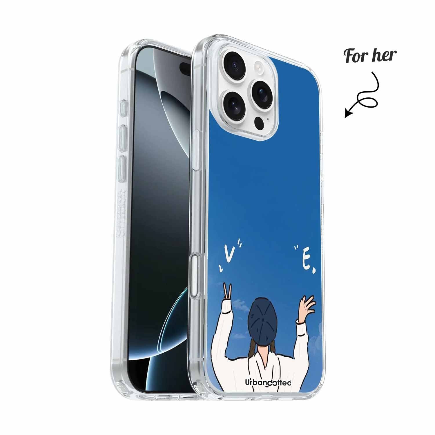 Sky Gazers Matching Crystal Clear Couple Case