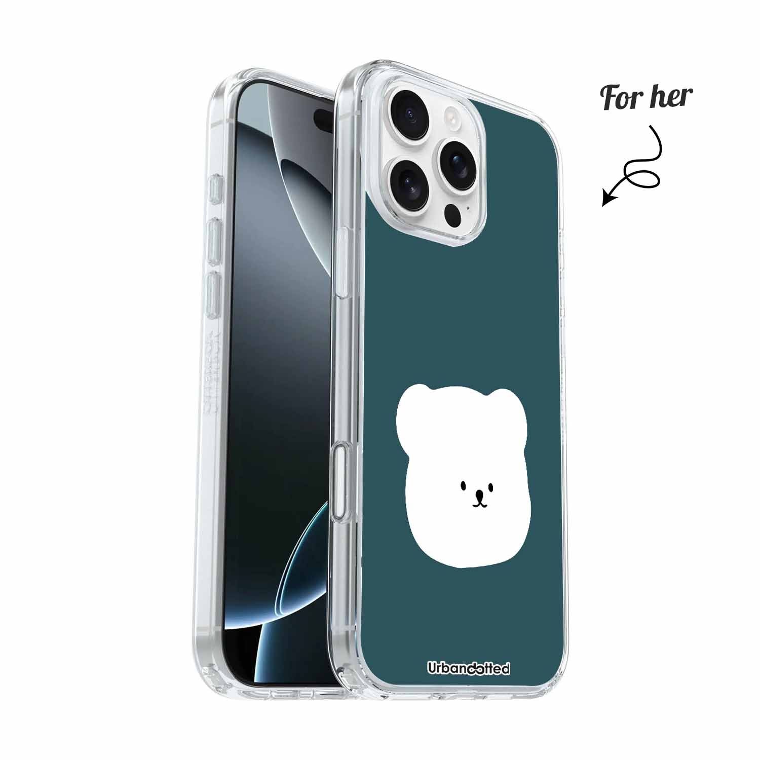 Fuzzy Friend Crystal Clear Couple Case